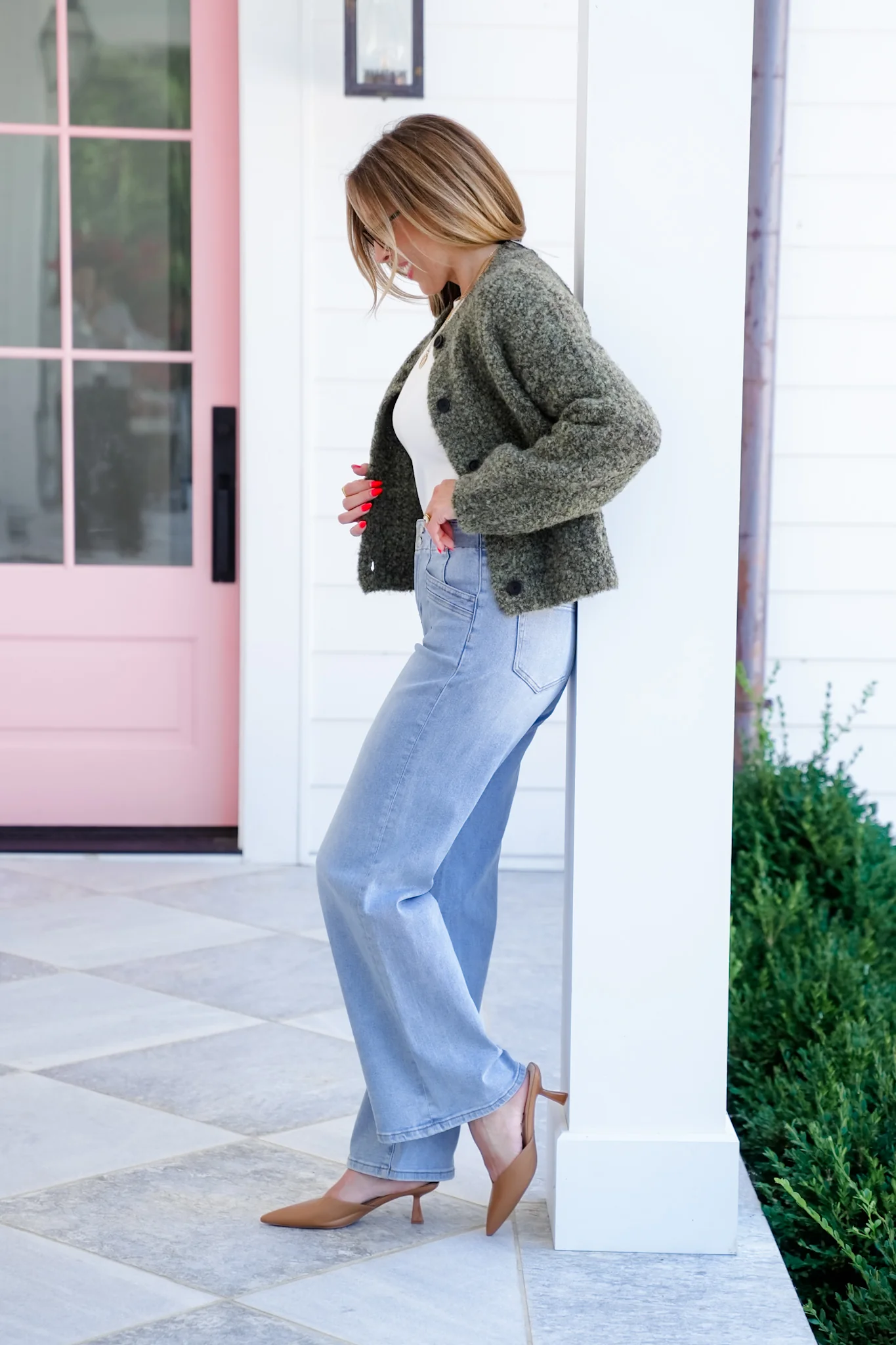 Mica High Rise Light Wash Wide Leg Jeans - Image 5