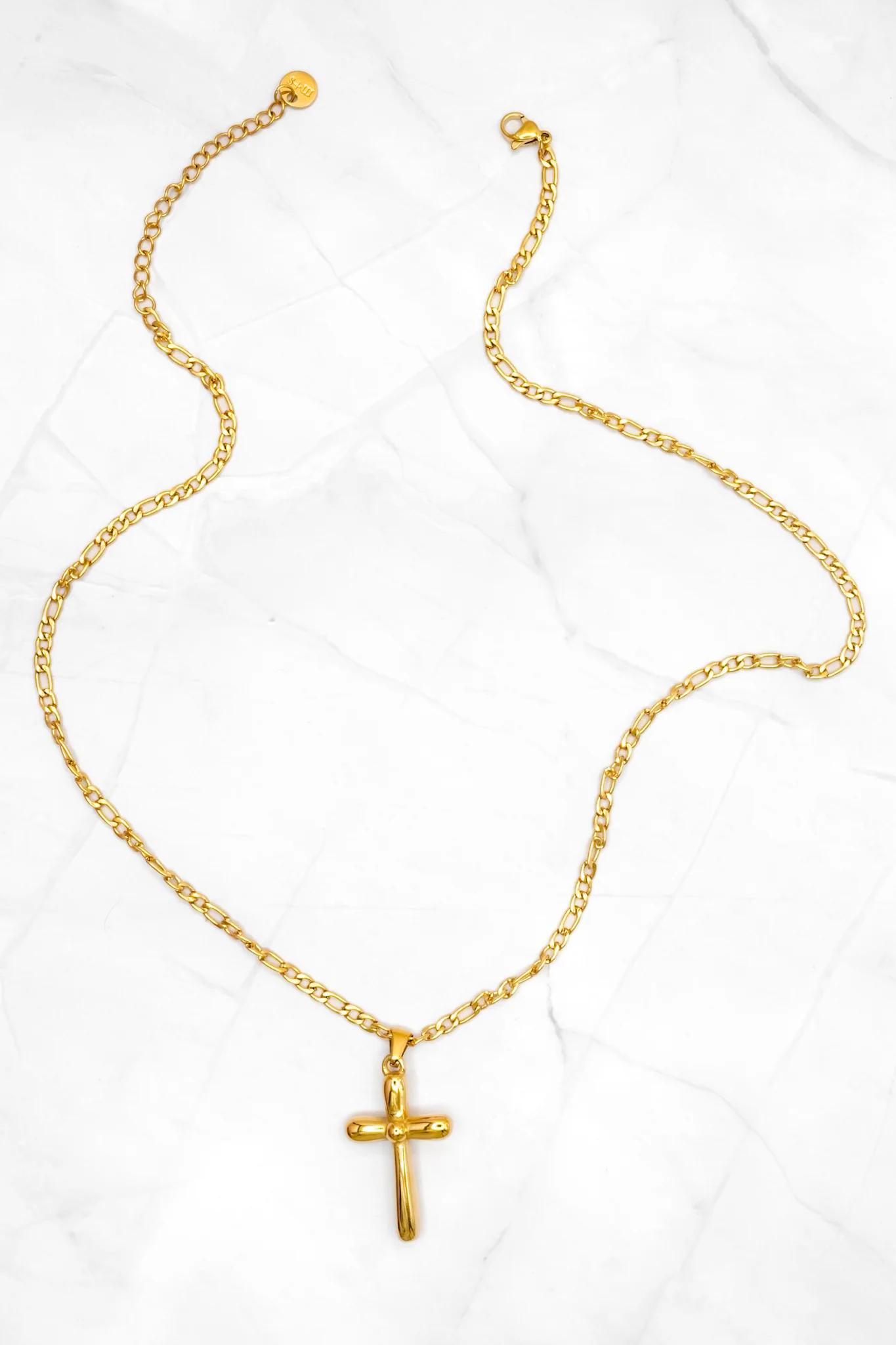 Mila + Stevie Bubble Cross Necklace - Image 2