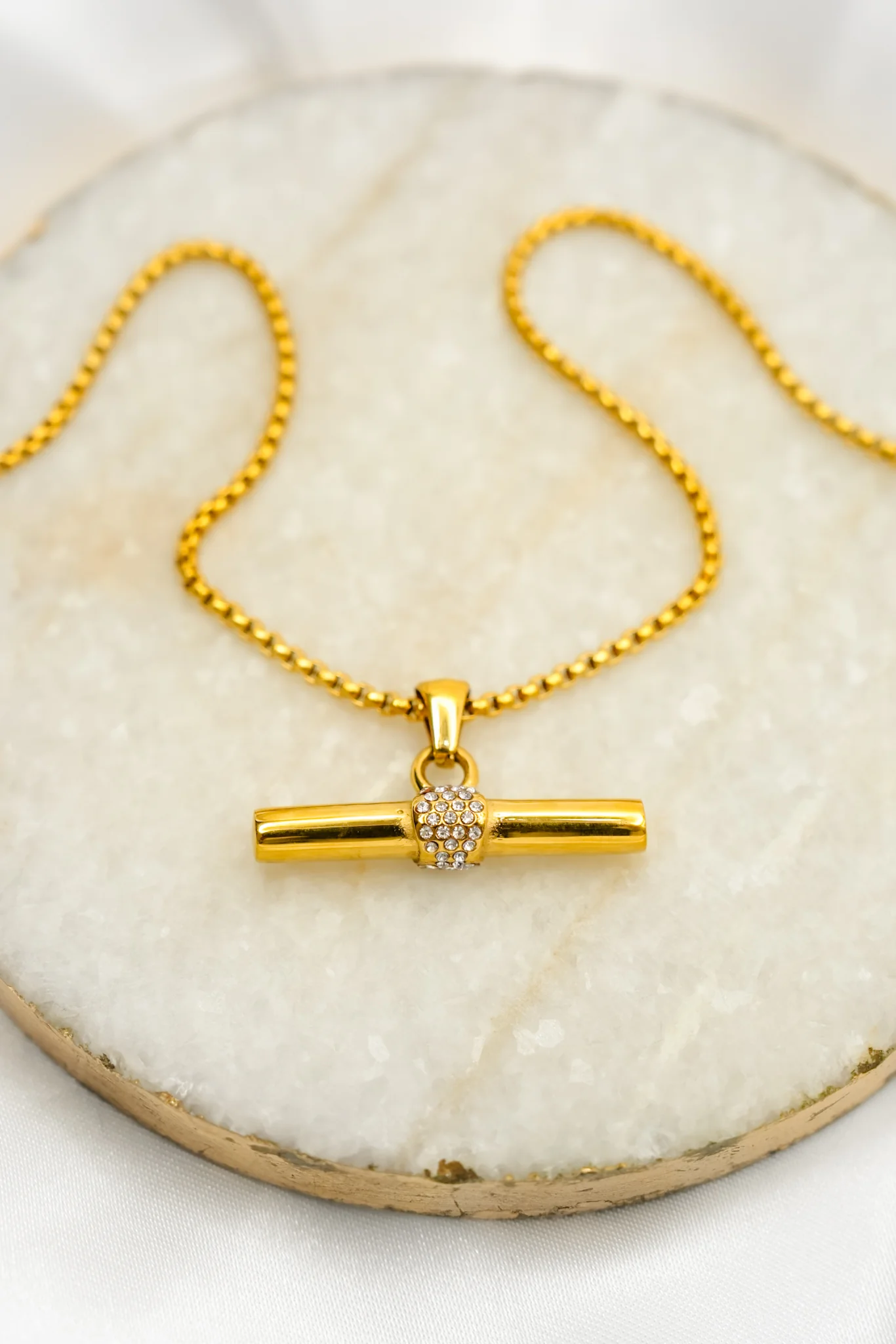 Restock! Mila + Stevie Clear Bar Necklace - Image 2