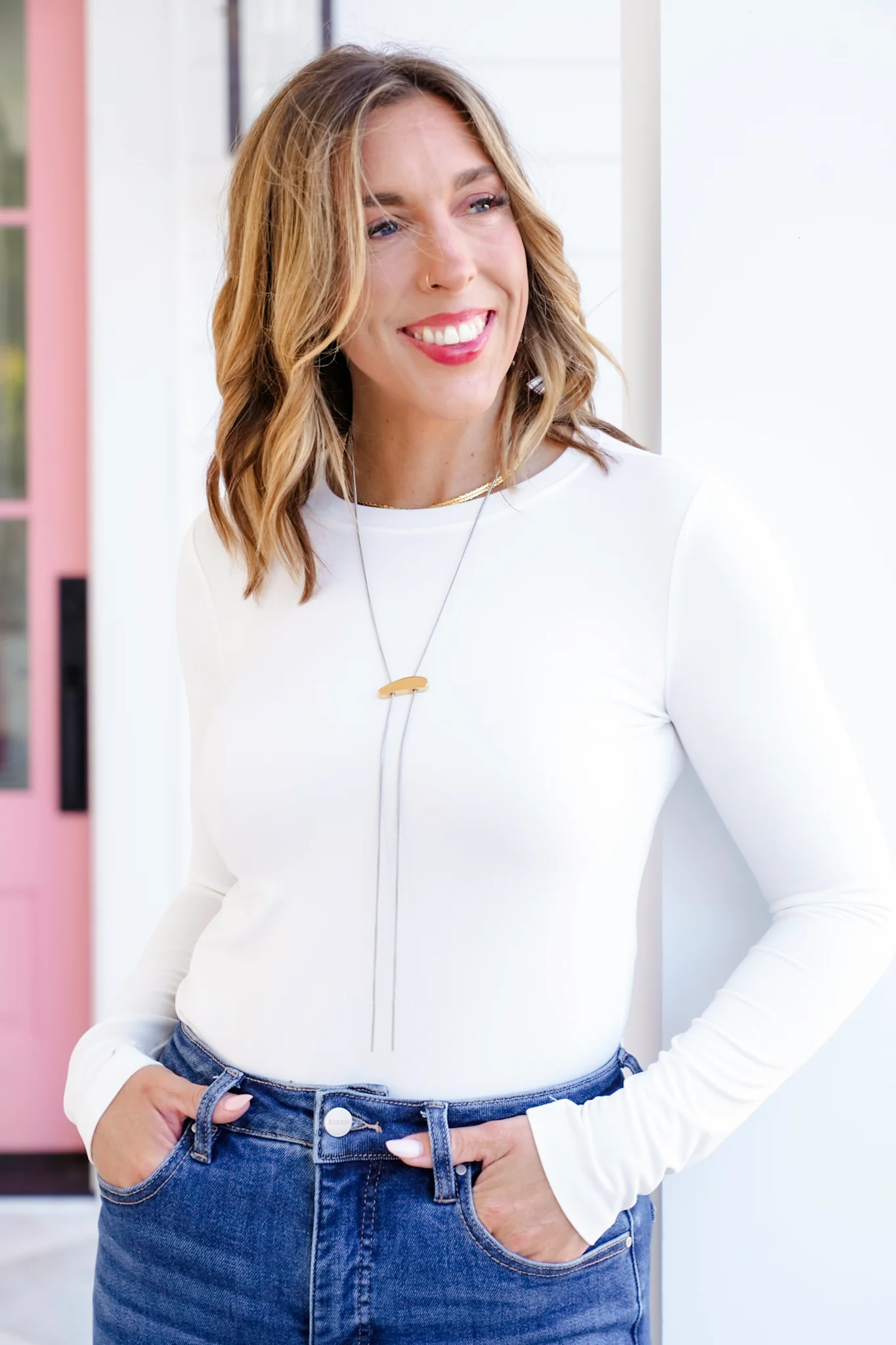 Mila + Stevie Mixed Metal Bolo Necklace - Image 4