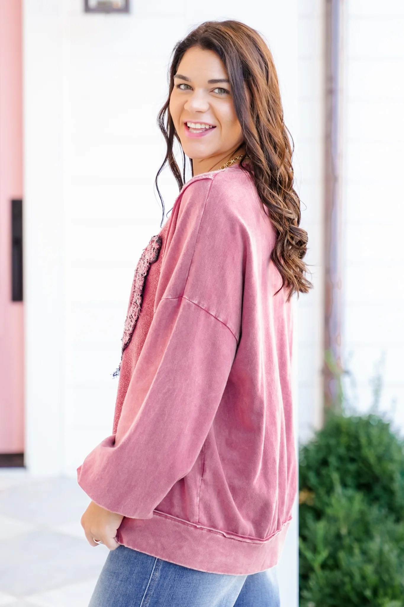 Mineral Wash Long Sleeve Horseshoe Sweatshirt - Image 5