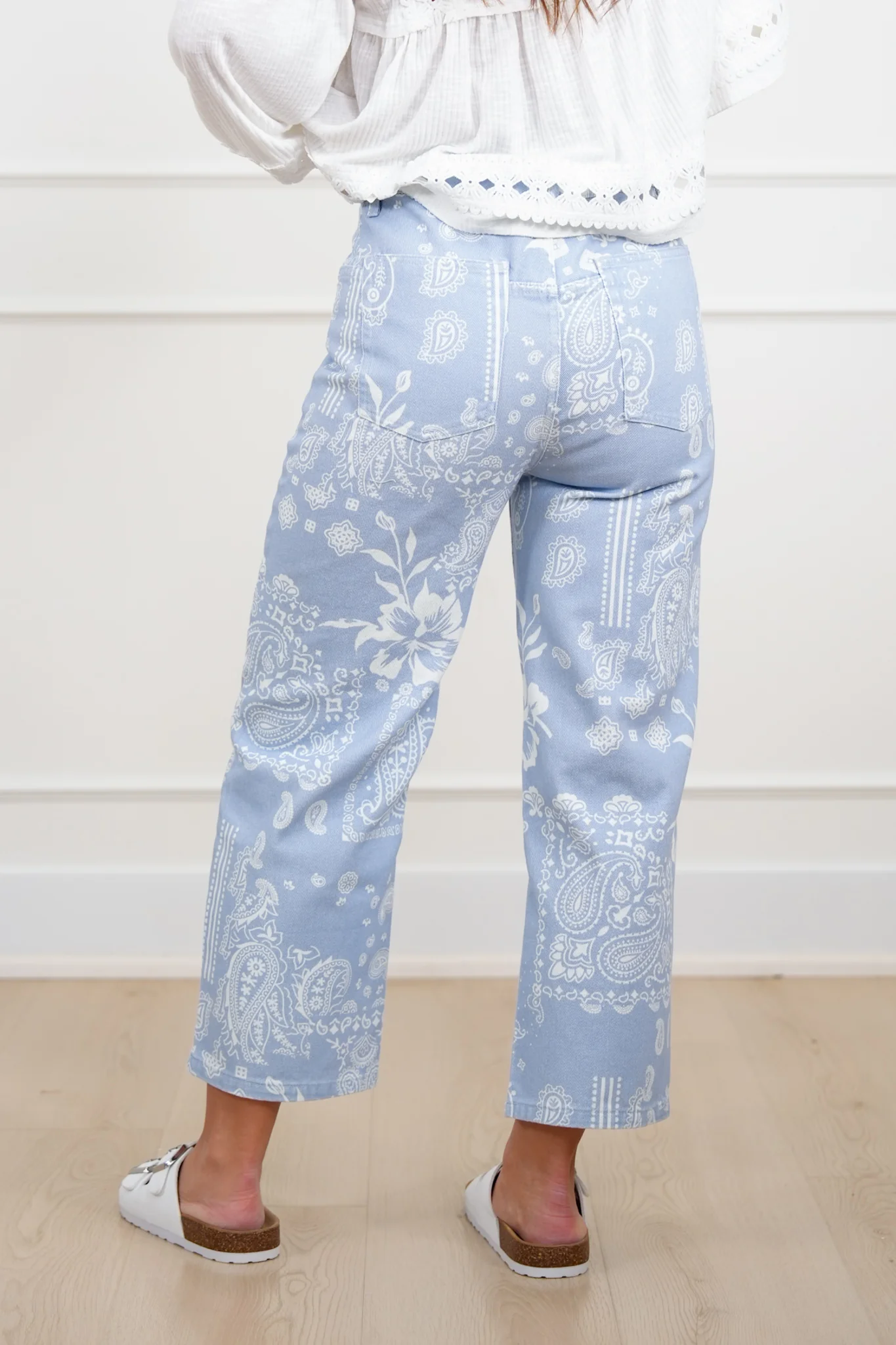 Multi Print Mid Rise Twill Pants - Image 7