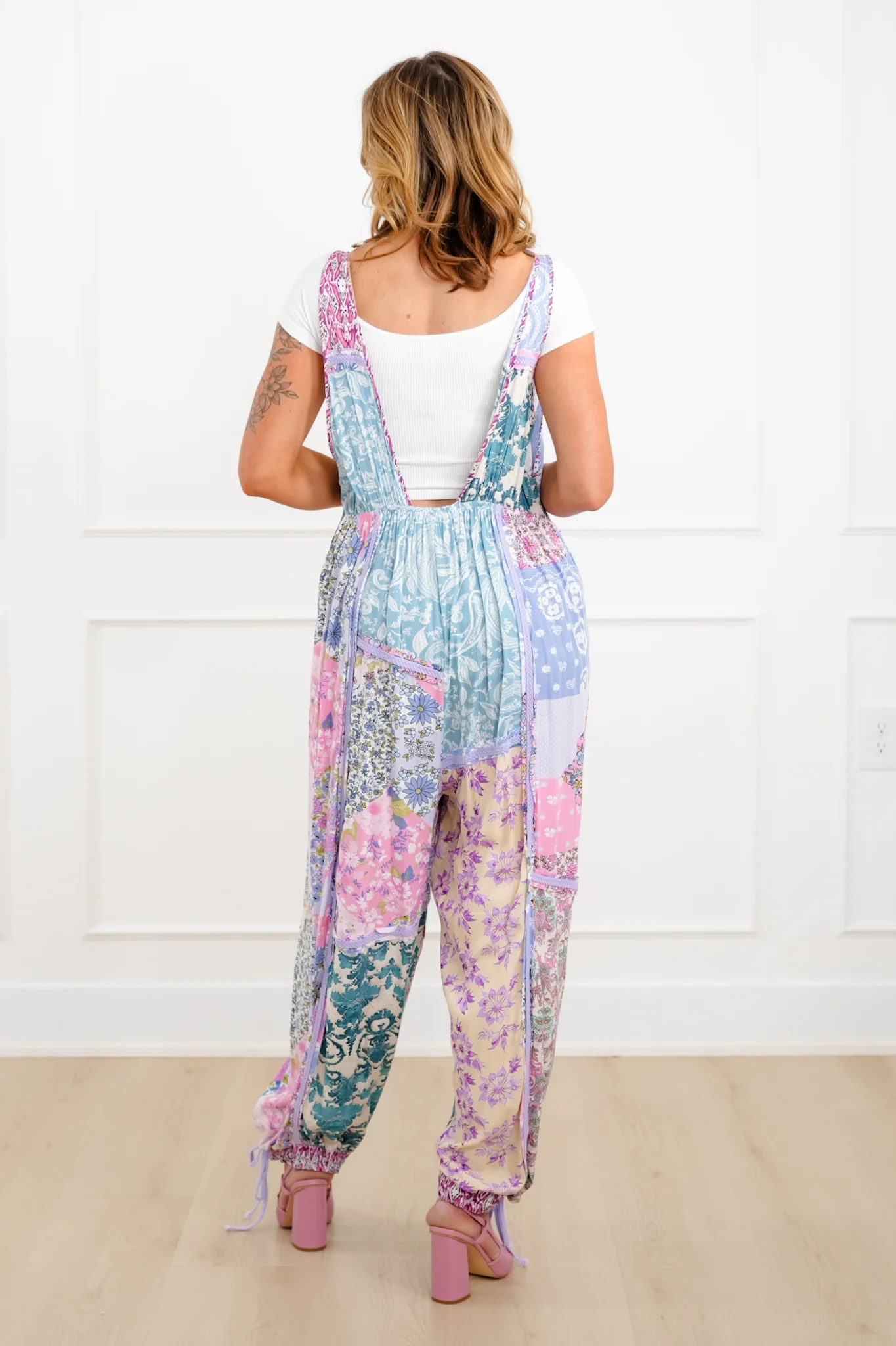 Multi Print Sleeveless Wide Leg jumpsuit - Image 6