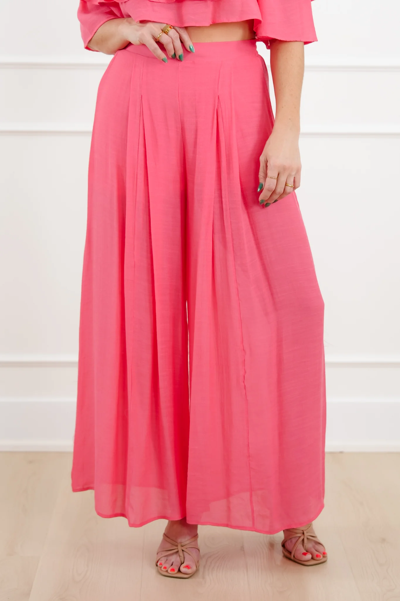 Off Shoulder Ruffle Top and Pant Set - Image 11