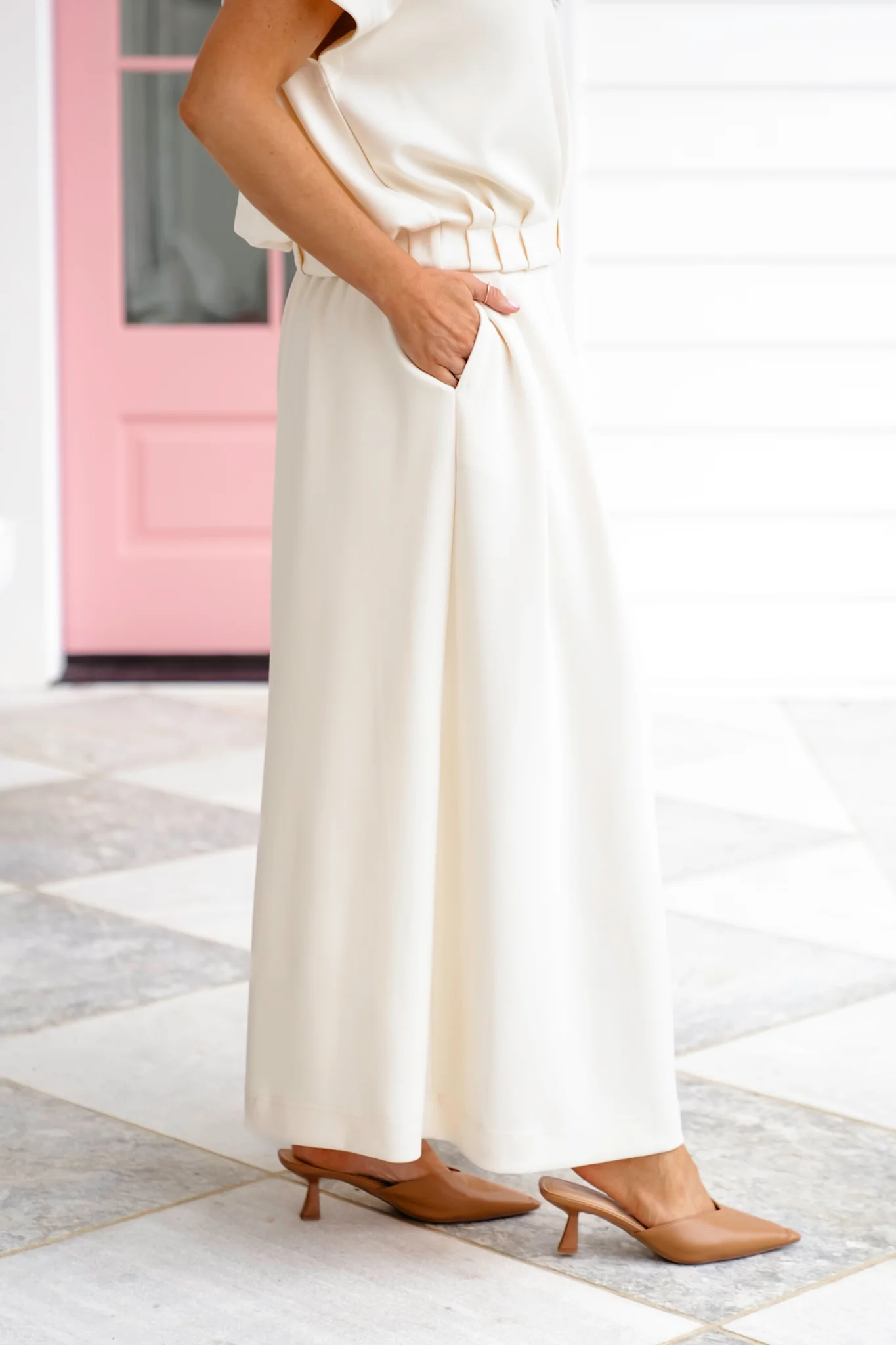 Pleated High Waist Wide Leg Pants - Image 6
