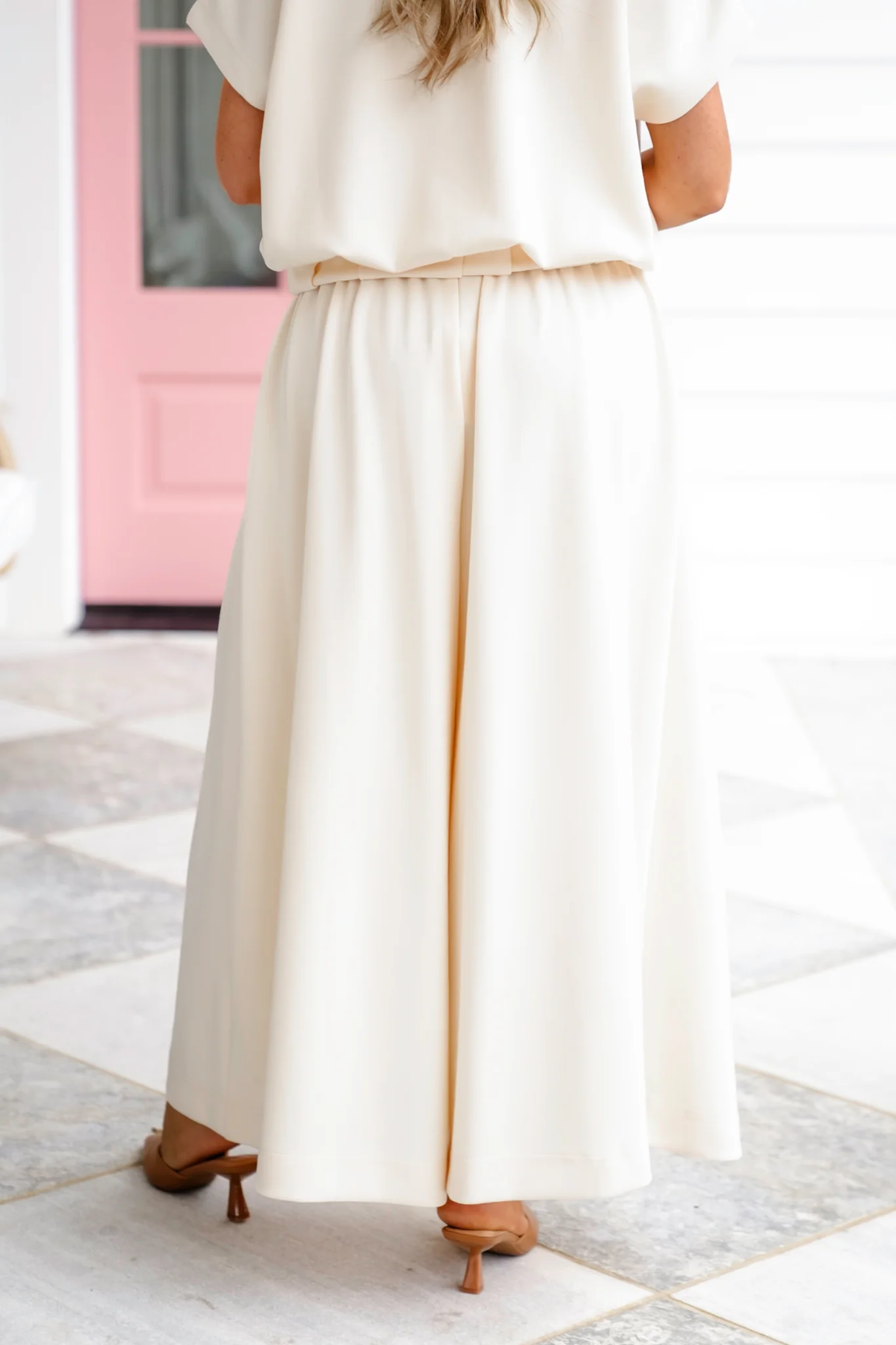 Pleated High Waist Wide Leg Pants - Image 7
