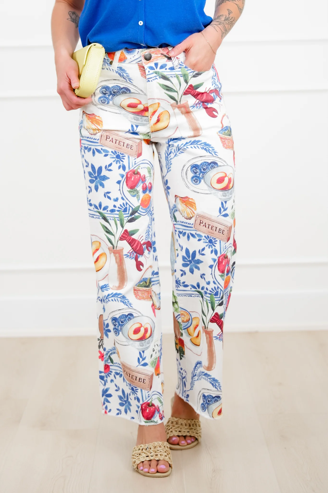 Plus/Reg Brunch Print High Rise Twill Pants - Image 2