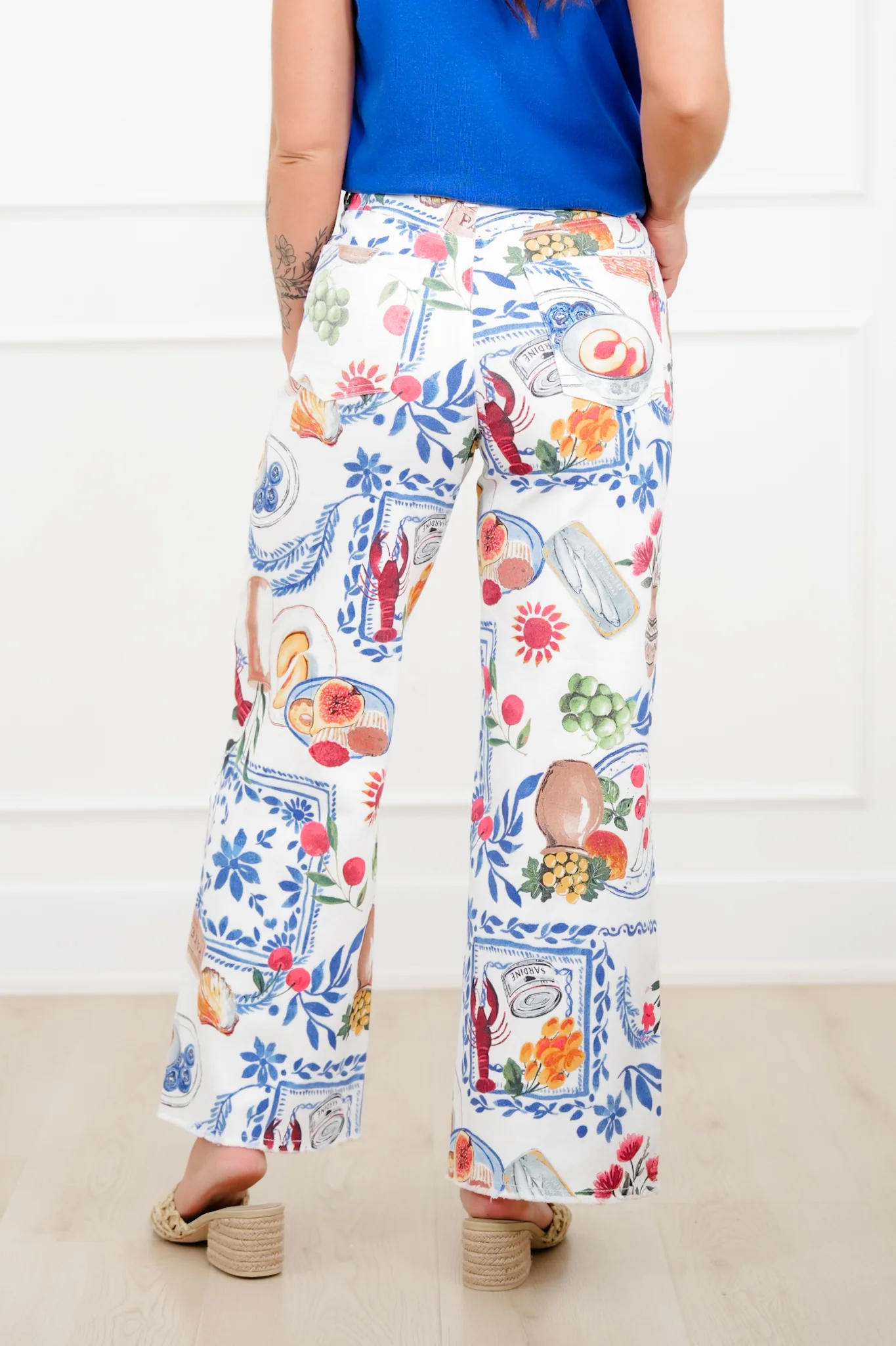 Plus/Reg Brunch Print High Rise Twill Pants - Image 5