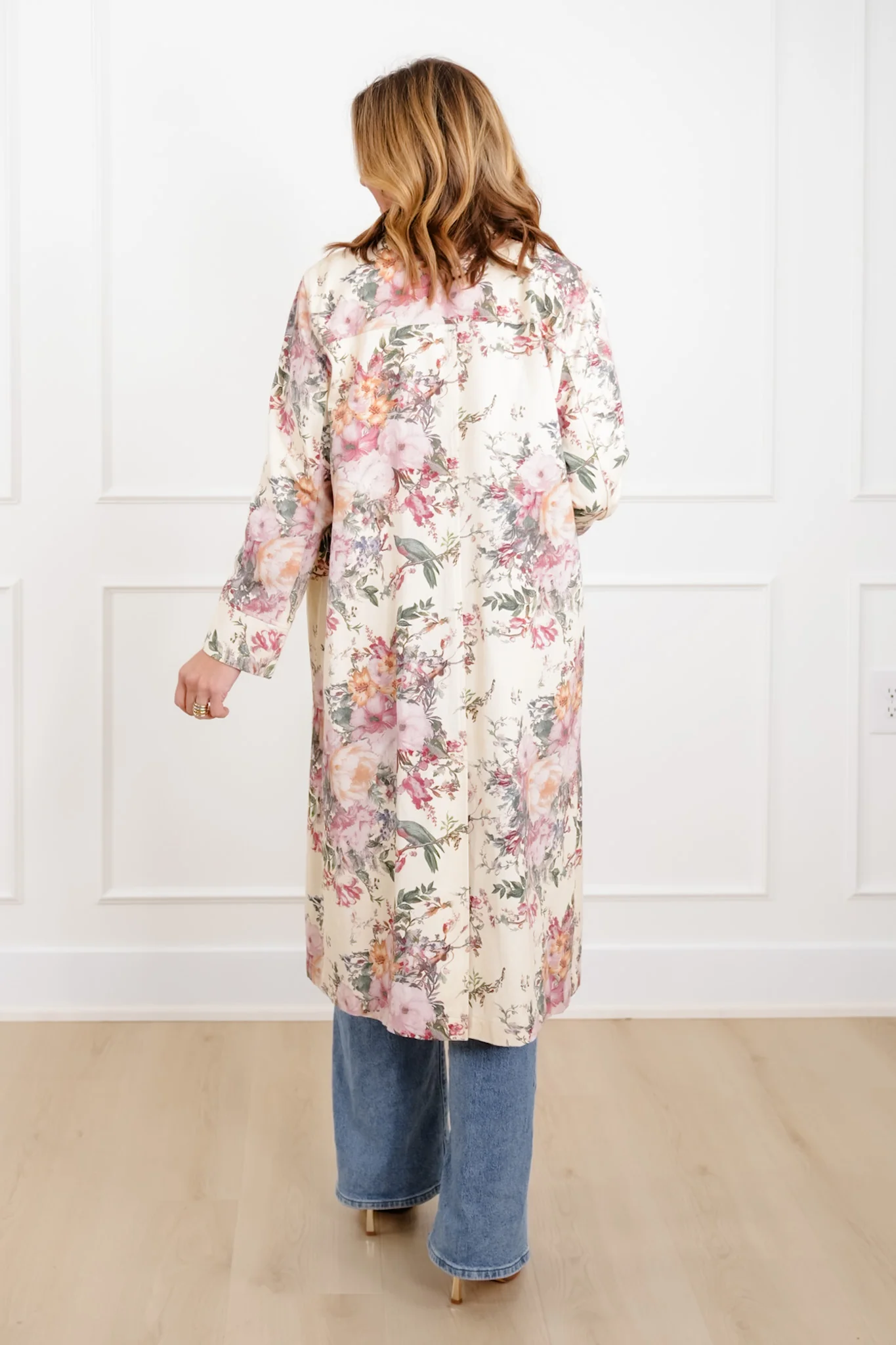 Plus/Reg Floral Print Long Sleeve Jacket - Image 4