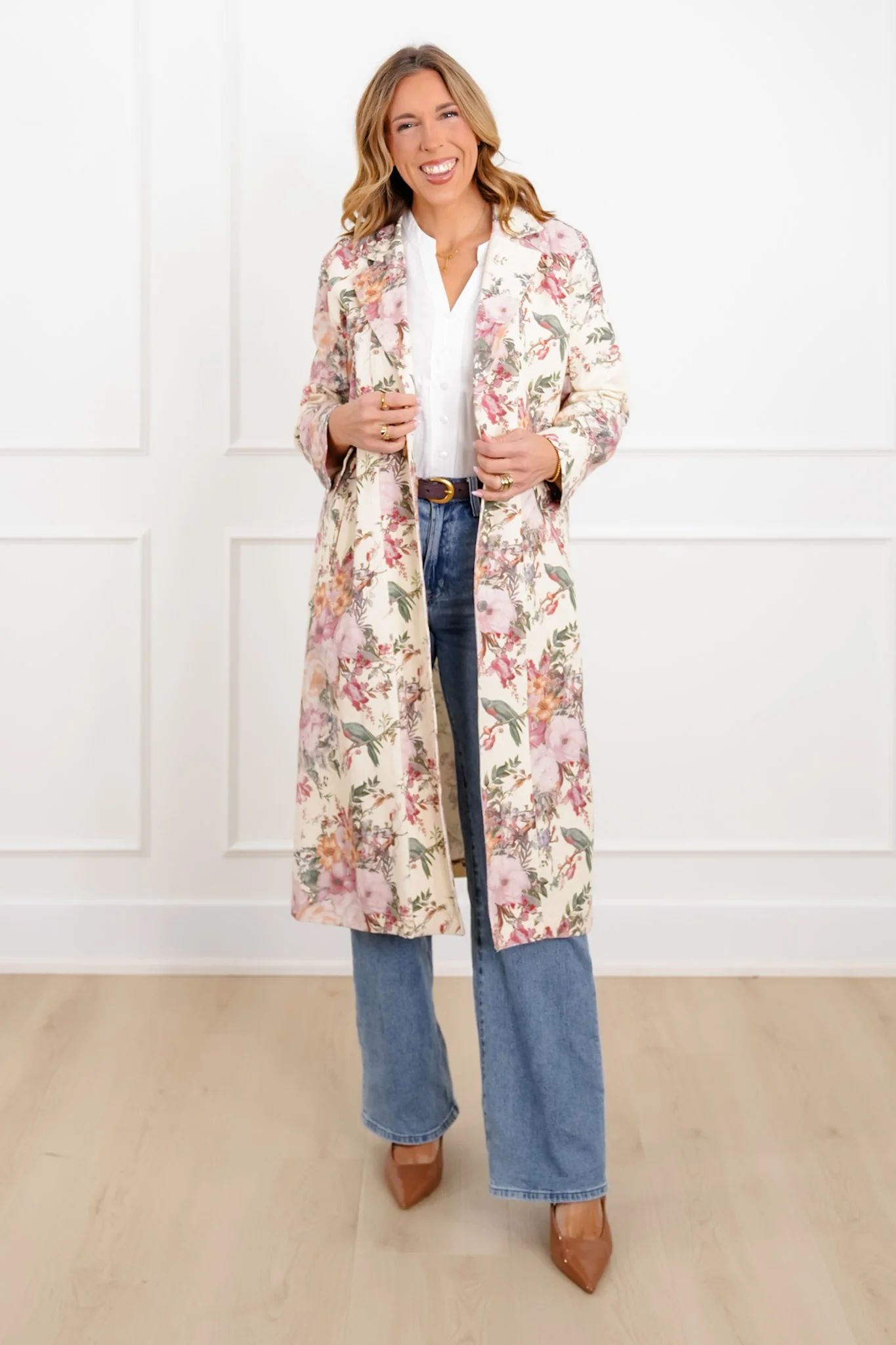 Plus/Reg Floral Print Long Sleeve Jacket - Image 7