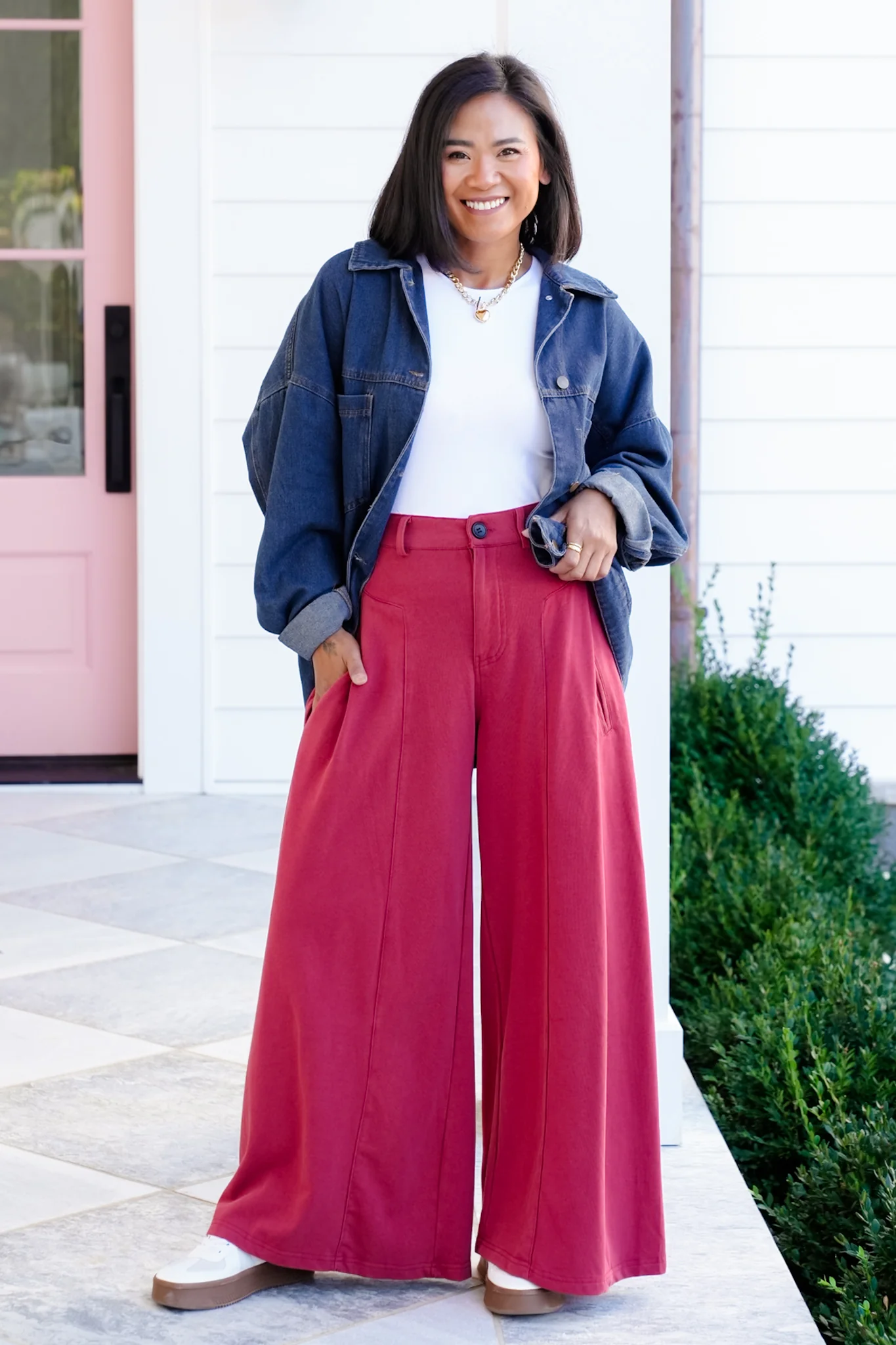 Plus/Reg High Waisted Wide Leg Pants - Image 6