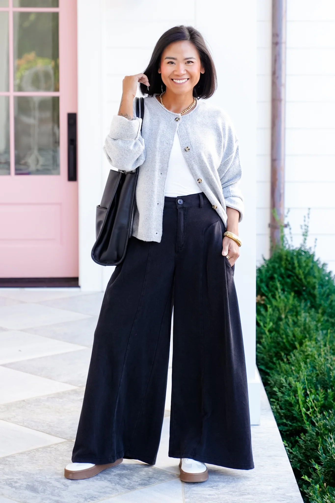 Plus/Reg High Waisted Wide Leg Pants - Image 9