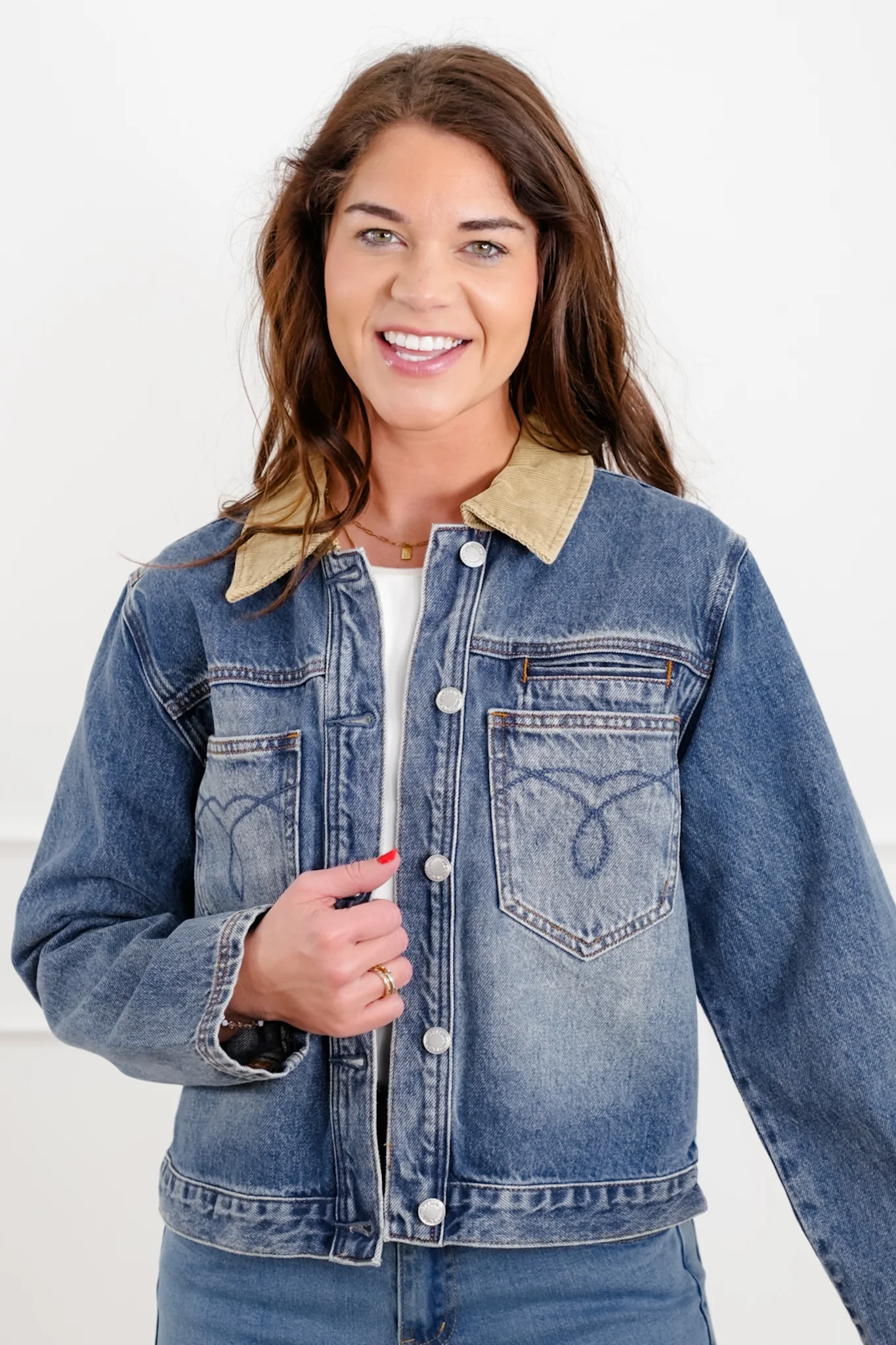 Plus/Reg Judy Blue Medium Wash Barn Jacket - Image 2