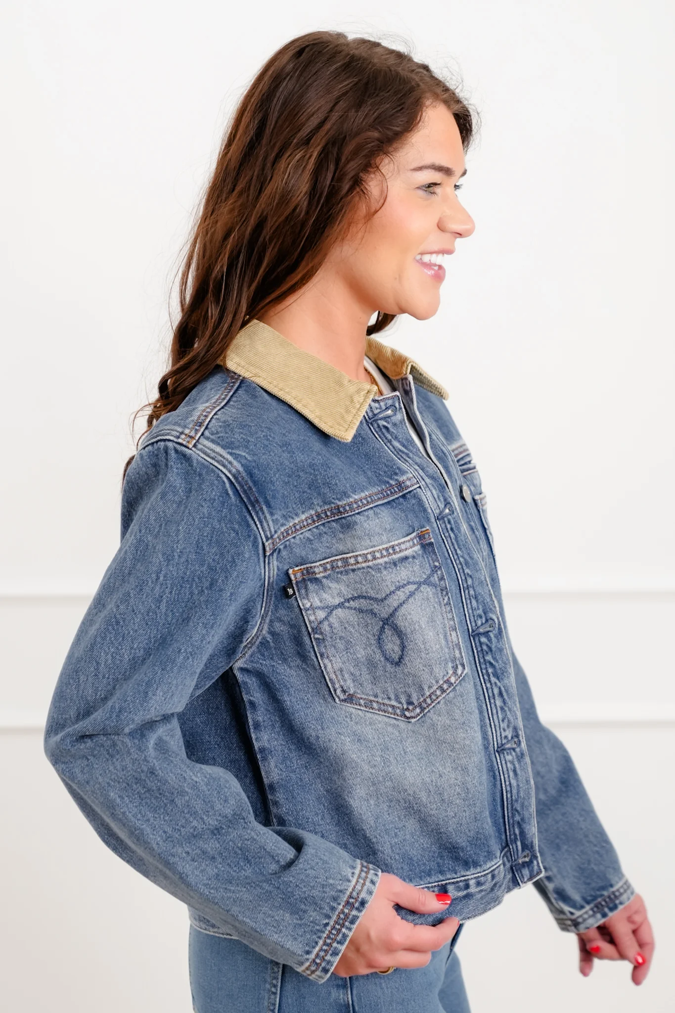 Plus/Reg Judy Blue Medium Wash Barn Jacket - Image 4