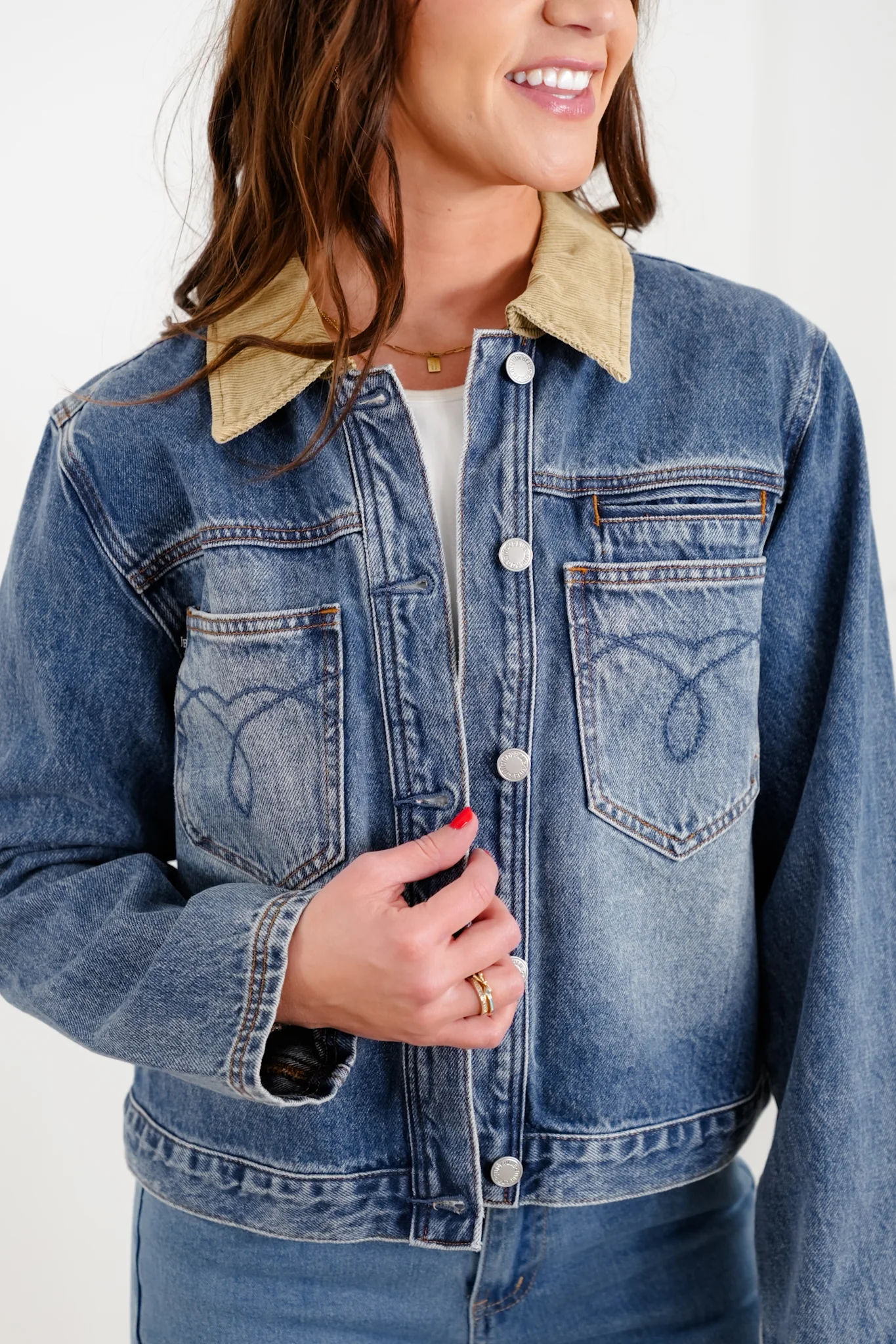 Plus/Reg Judy Blue Medium Wash Barn Jacket - Image 6