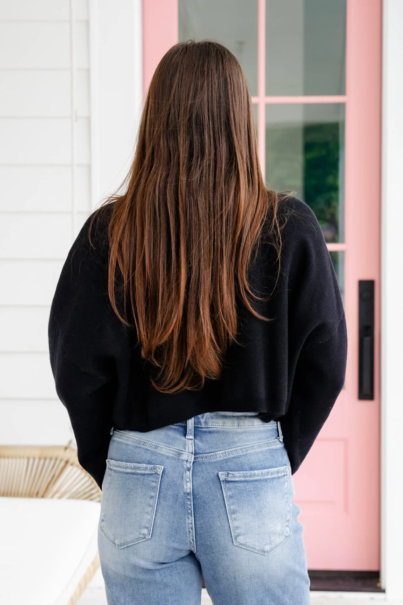 Plus/Reg Long Sleeve "Be Your Self" Cropped Sweater - Image 8