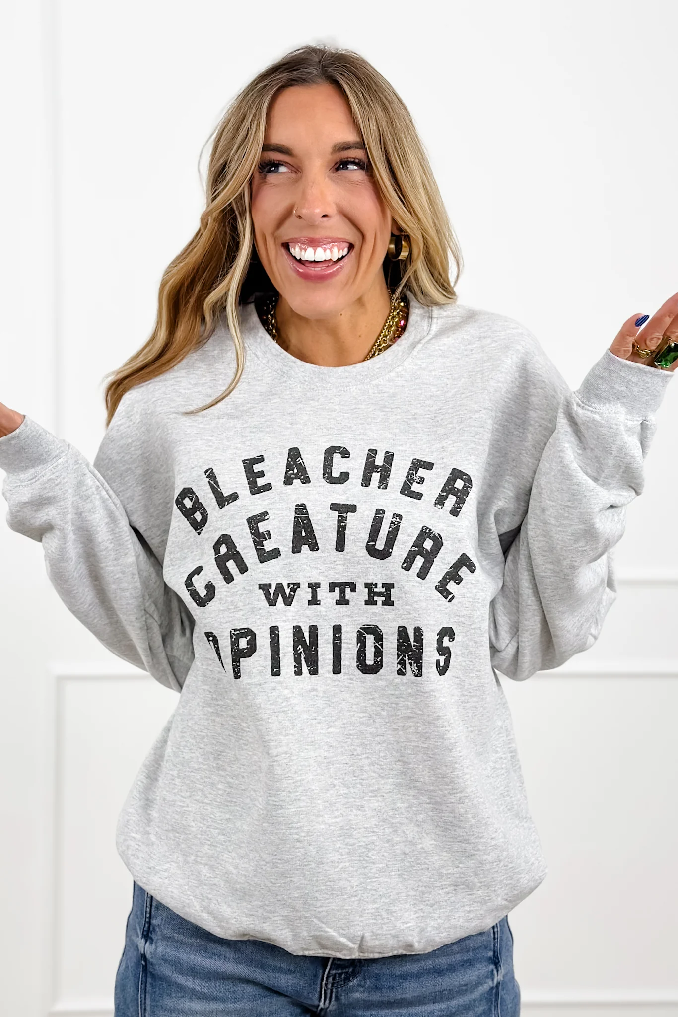 Plus/Reg Long Sleeve "Bleacher Creature" Graphic Sweatshirt - Image 2