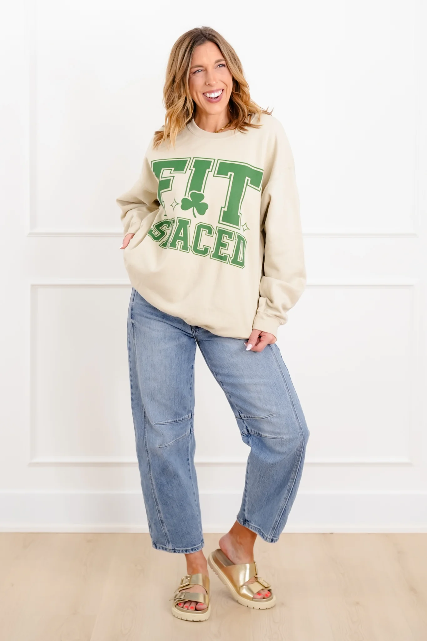 Plus/Reg Long Sleeve "Fit Shaced" Graphic Sweatshirt - Image 2