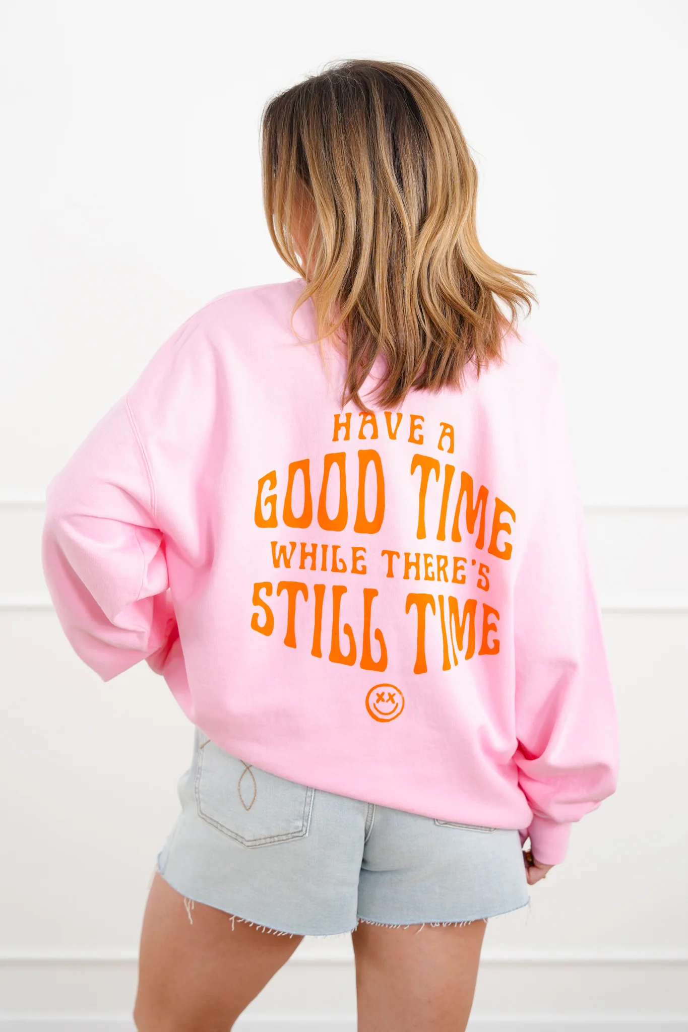 Plus/Reg Long Sleeve "Have A Good Time" Graphic Sweatshirt - Image 2