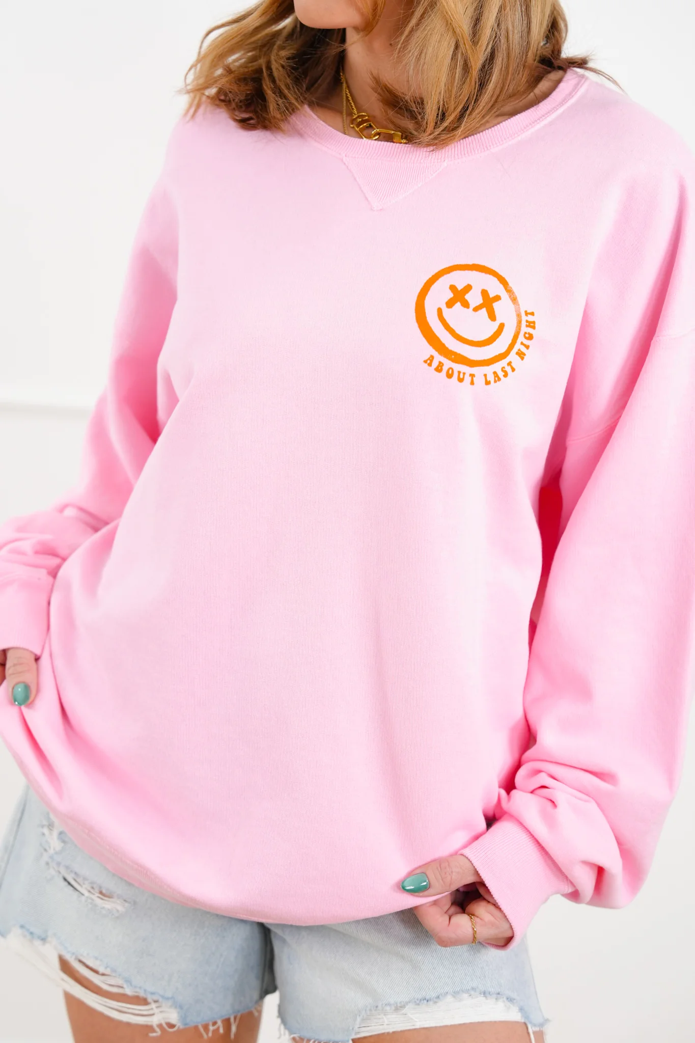 Plus/Reg Long Sleeve "Have A Good Time" Graphic Sweatshirt - Image 5