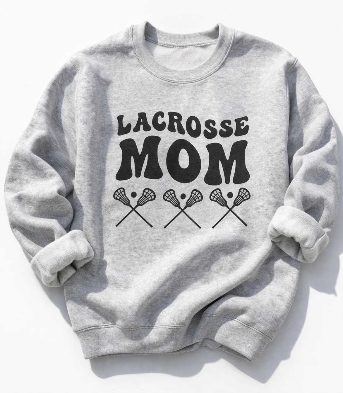 Plus/Reg Long Sleeve "Lacrosse Mom" Graphic Sweatshirt