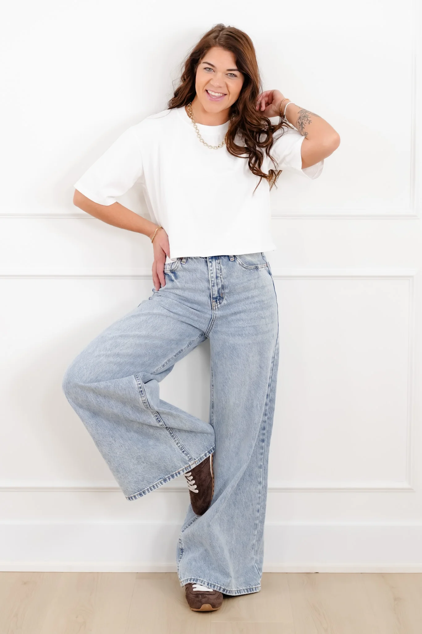 Plus/Reg "The Marlow" Nico Threads Solid Short Sleeve Crew Neck Top - Image 10