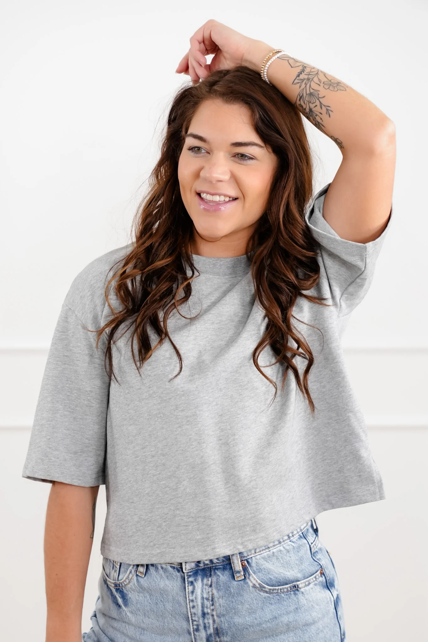 Plus/Reg "The Marlow" Nico Threads Solid Short Sleeve Crew Neck Top - Image 12