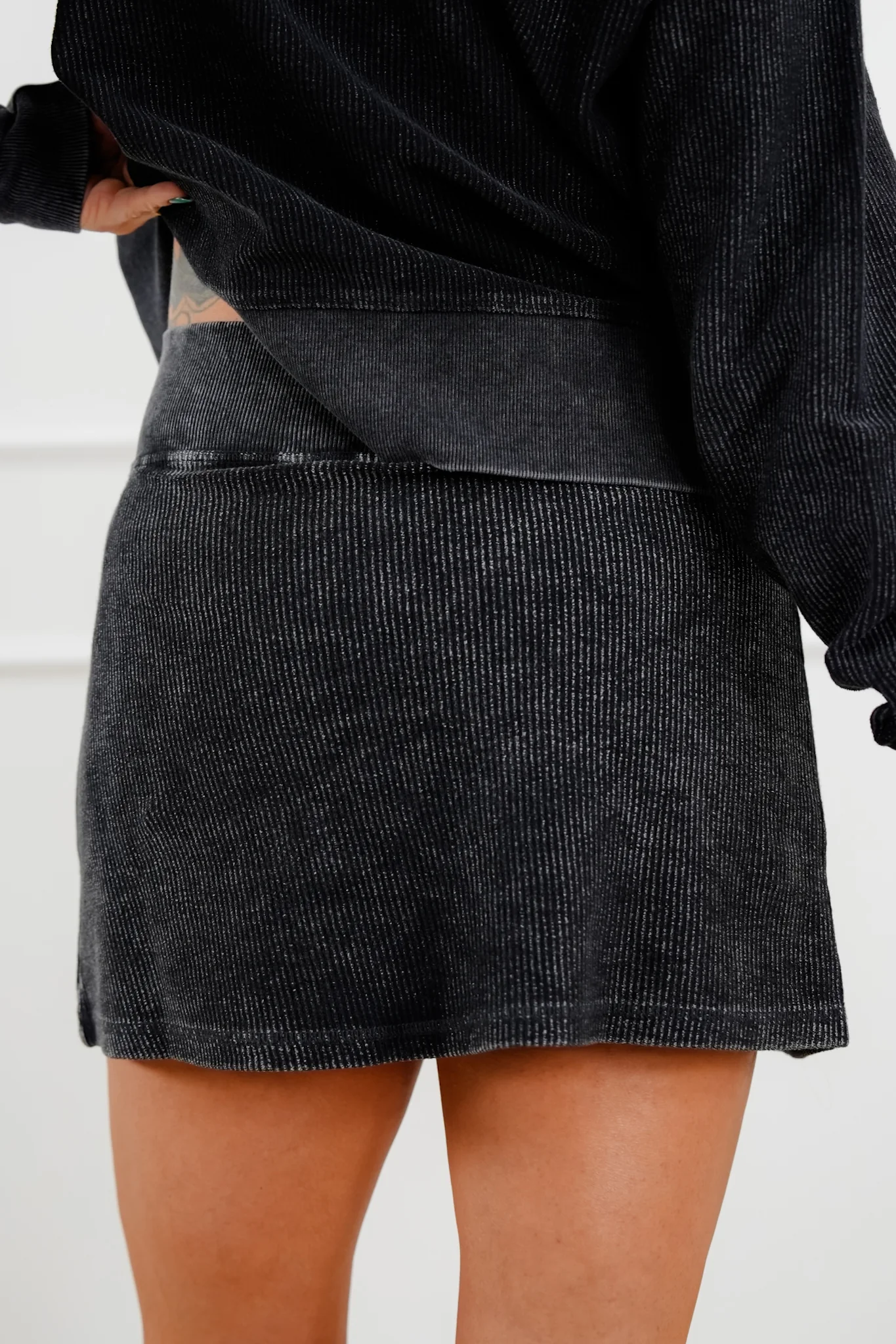 Plus/Reg Ribbed Elastic Waist Skort - Image 9