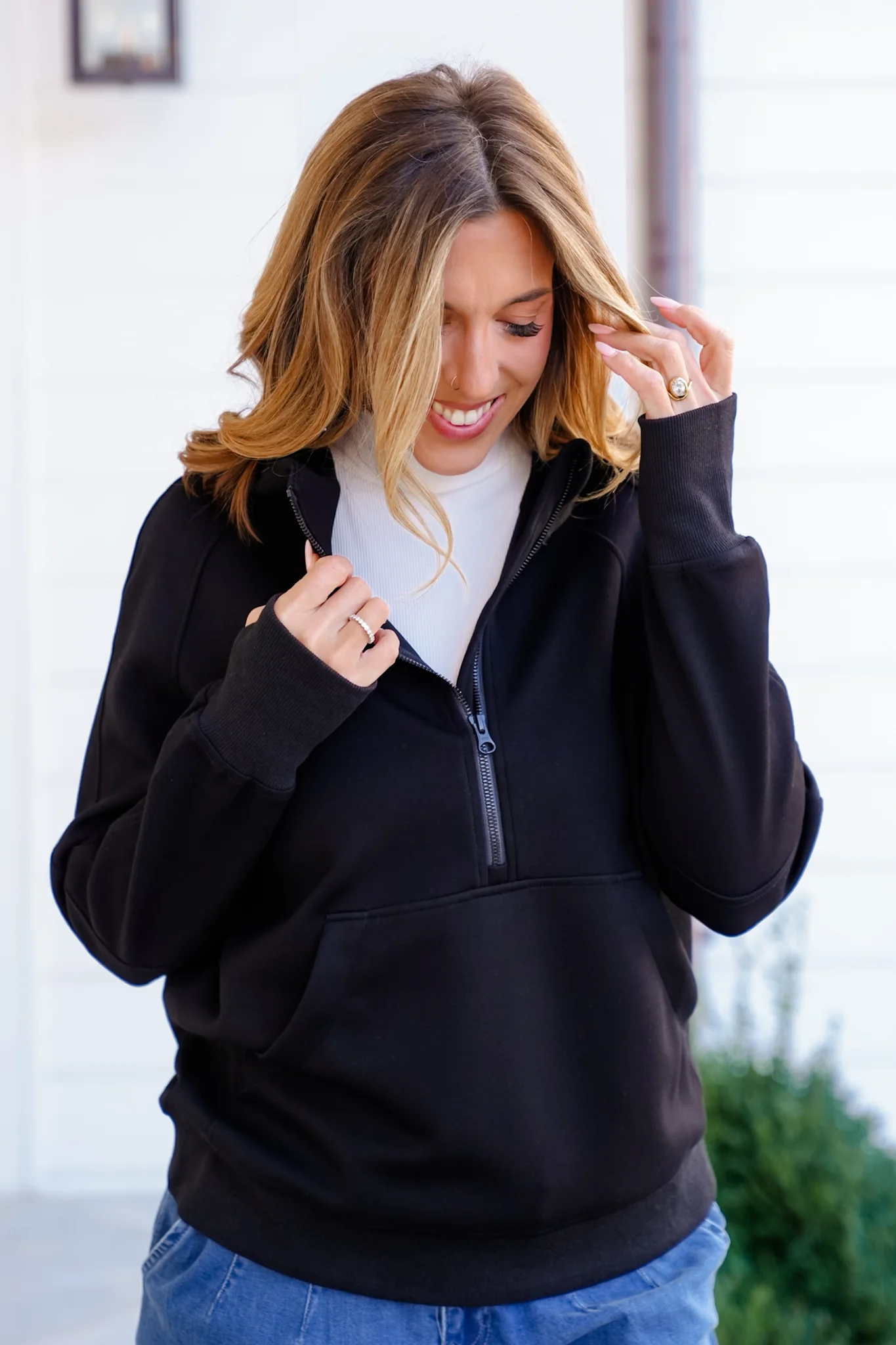 Plus/Reg Long Sleeve Hoodie with Kangaroo Pocket - Image 4