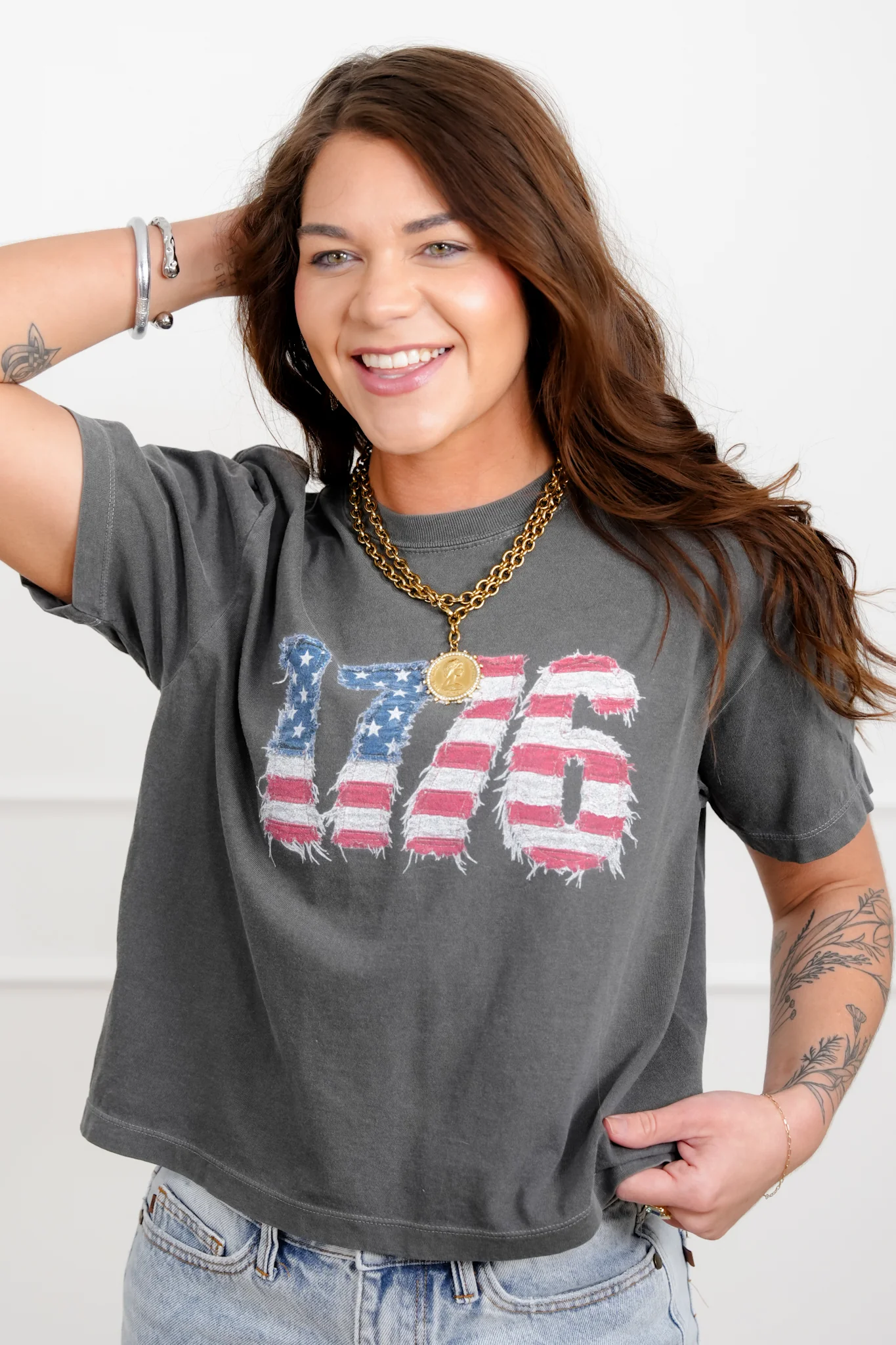 Plus/Reg Short Sleeve "1776" Graphic Tee - Image 2