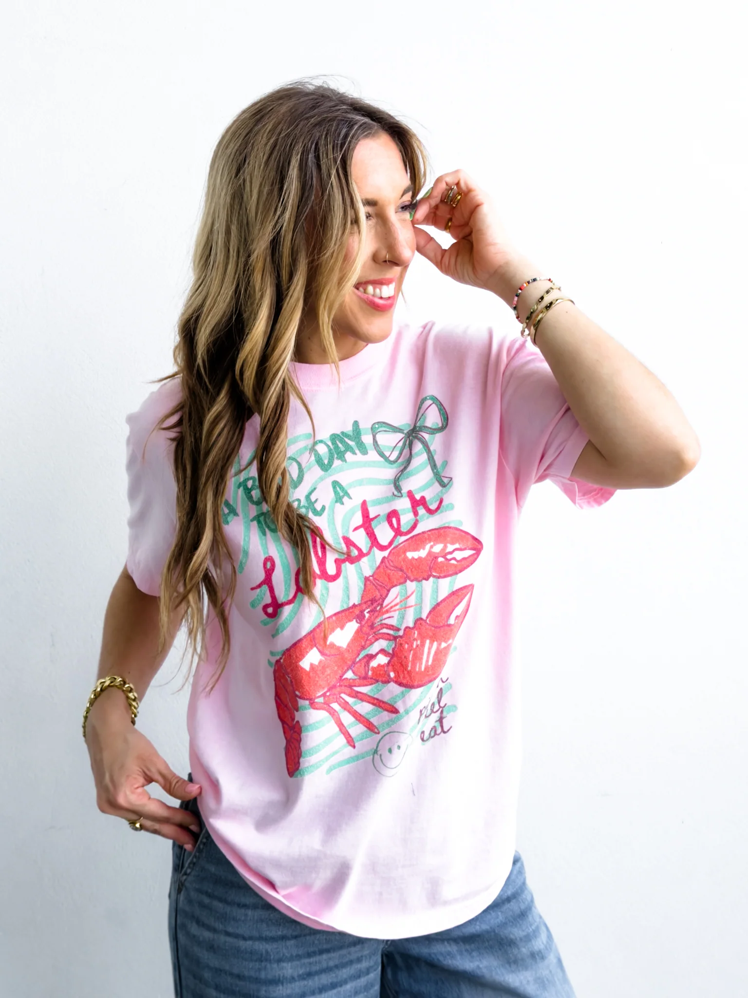 Plus/Reg Short Sleeve "A Bad Day To Be a Lobster" Graphic Tee - Image 2