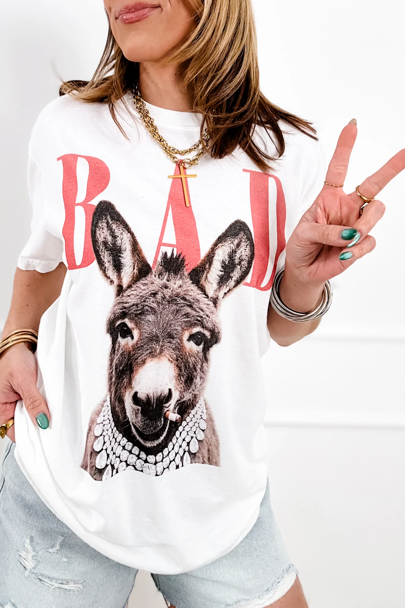 Plus/Reg Short Sleeve "Bad A**" Graphic Tee - Image 2