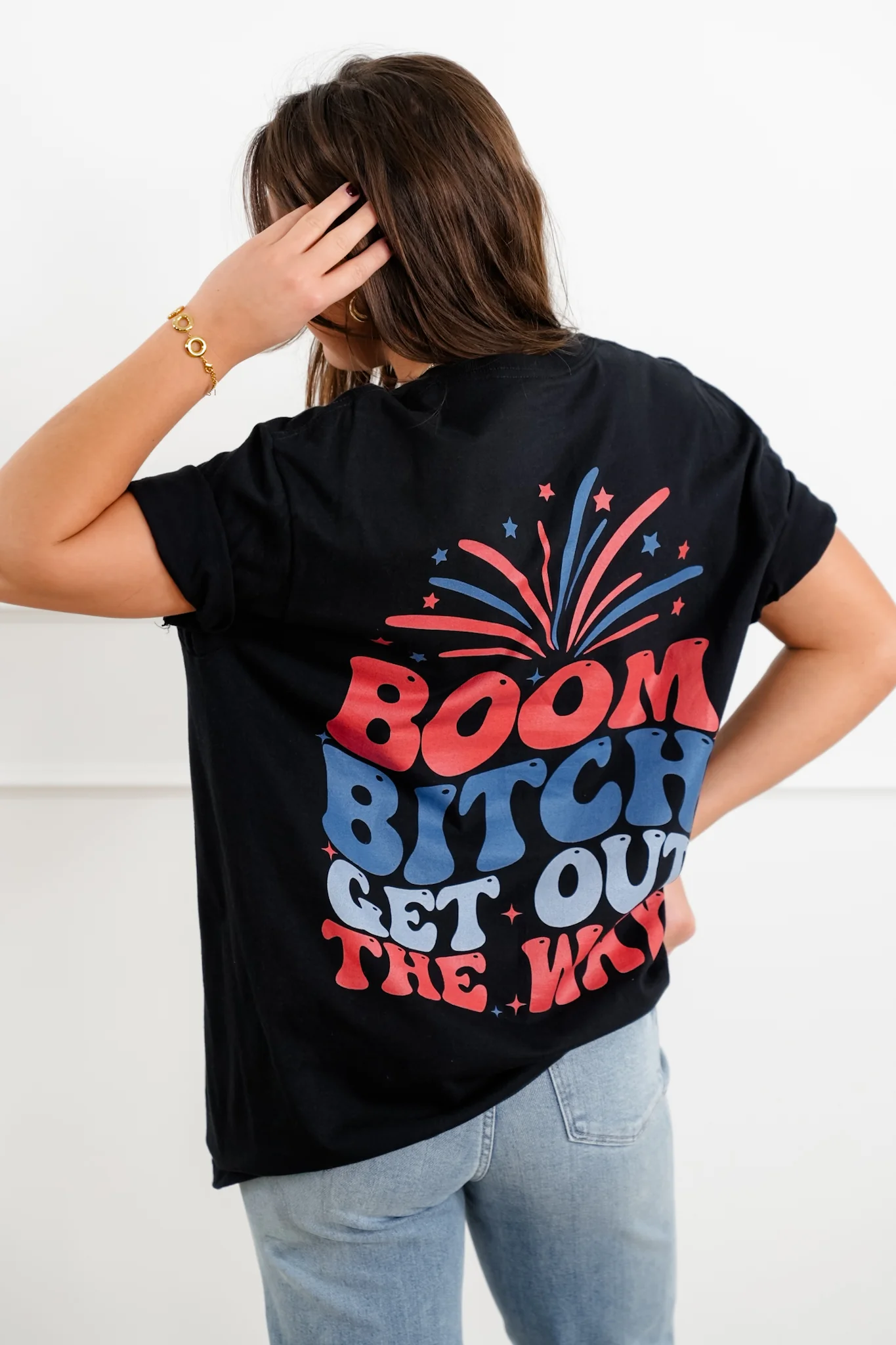 Plus/Reg Short Sleeve "Boom Bitch Get Out The Way" Graphic Tee - Image 3