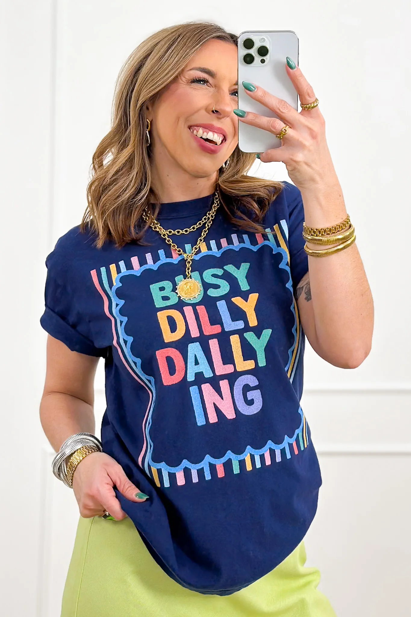 Plus/Reg Short Sleeve "Busy Dilly Dallying" Graphic Tee - Image 2