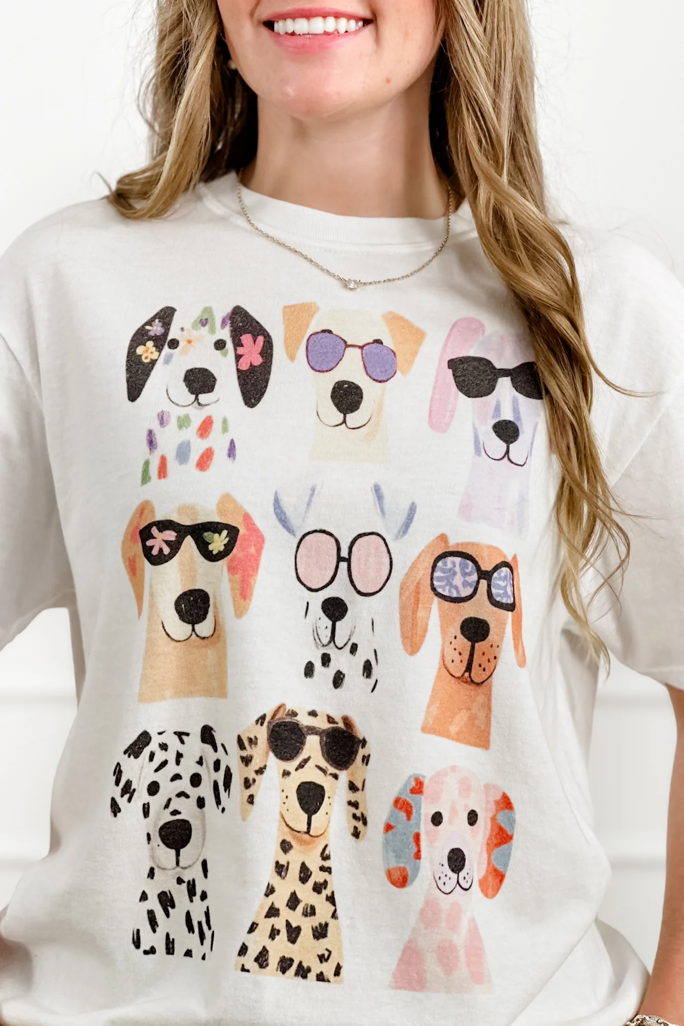 Plus/Reg Short Sleeve Dog Print Graphic Tee - Image 6
