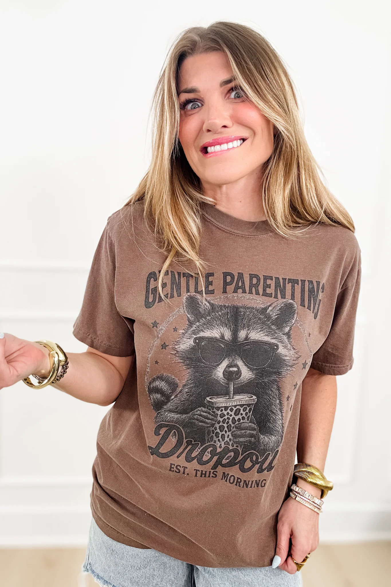 Plus/Reg Short Sleeve "Gentle Parenting Dropout" Graphic Tee - Image 4