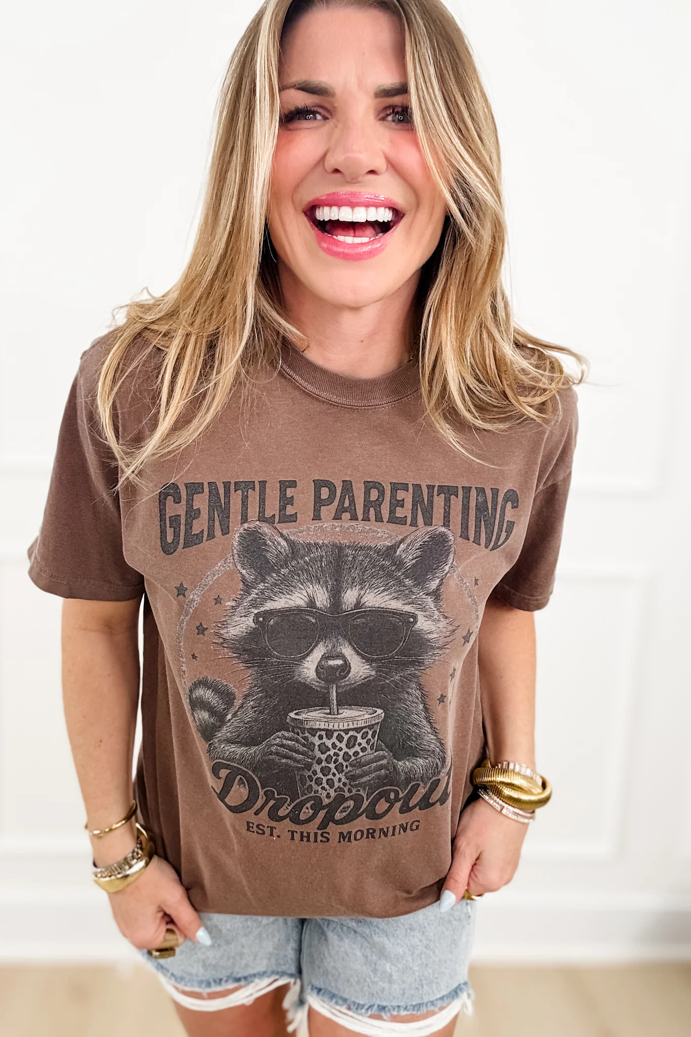 Plus/Reg Short Sleeve "Gentle Parenting Dropout" Graphic Tee - Image 6