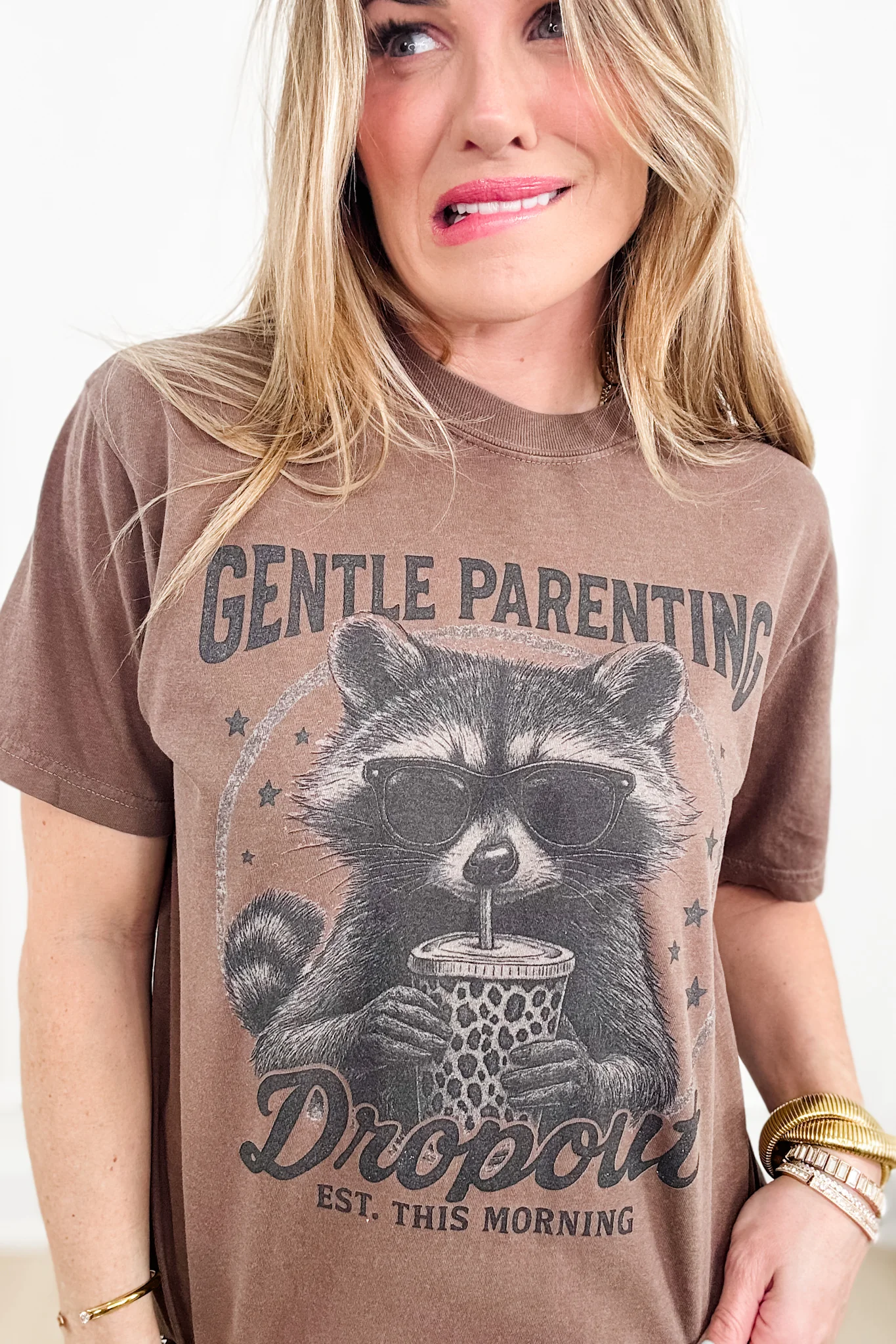 Plus/Reg Short Sleeve "Gentle Parenting Dropout" Graphic Tee - Image 7