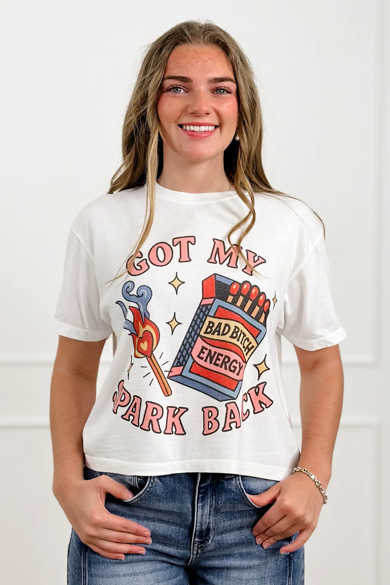 Plus/Reg Short Sleeve "Got My Spark Back" Graphic Tee - Image 2