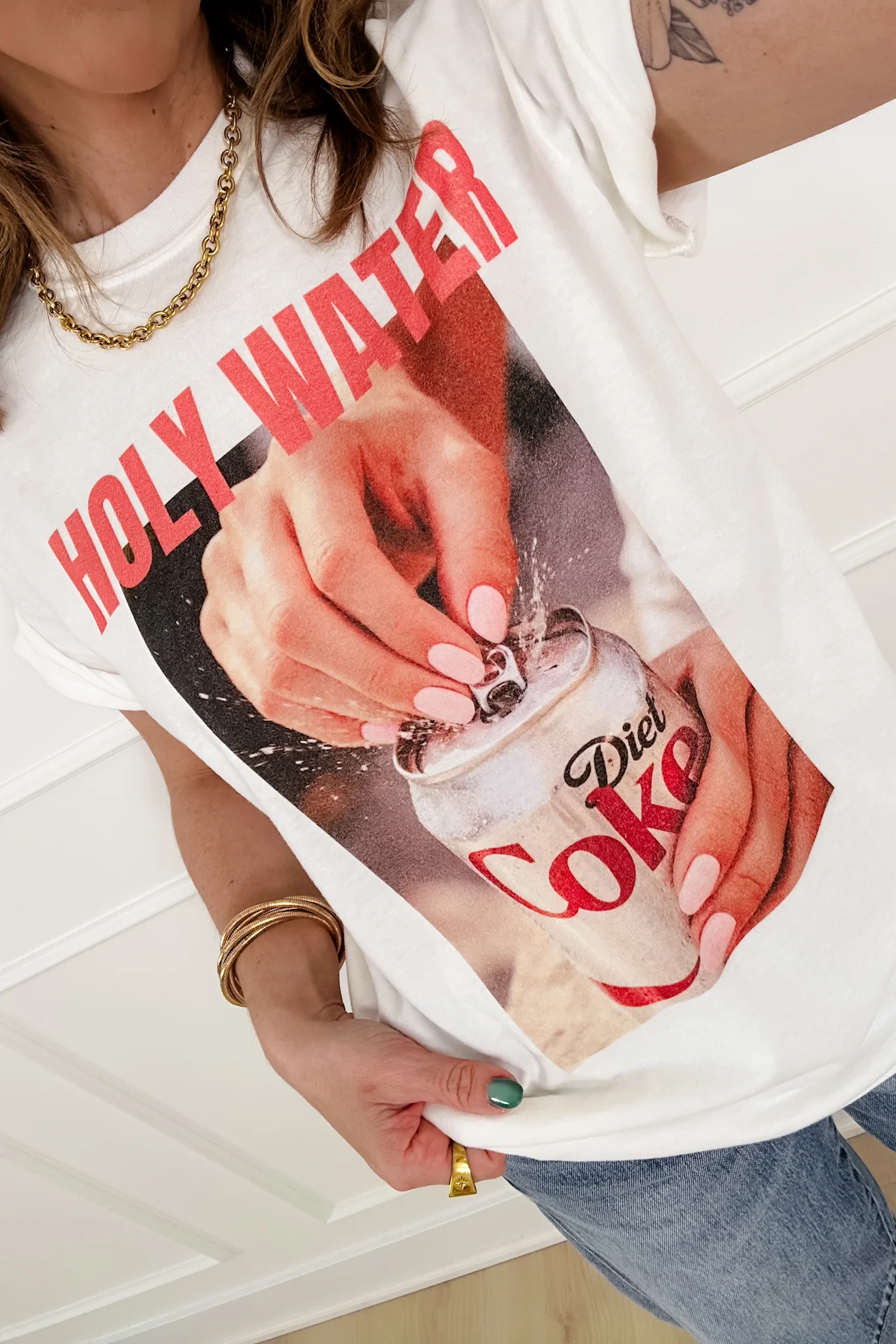 Plus/Reg Short Sleeve "Holy Water" Graphic Tee - Image 5