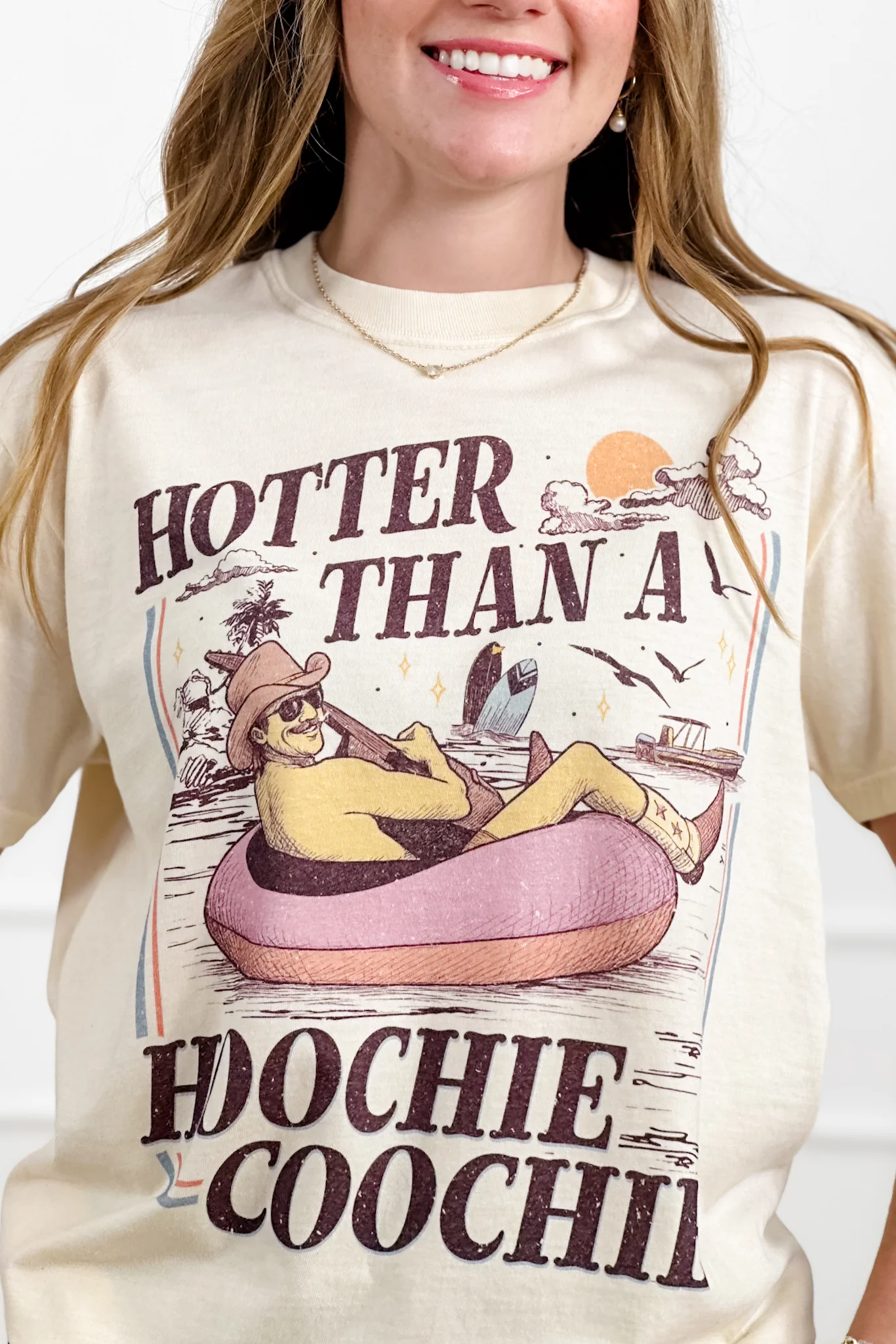 Plus/Reg Short Sleeve "Hotter Than.." Graphic Tee - Image 5