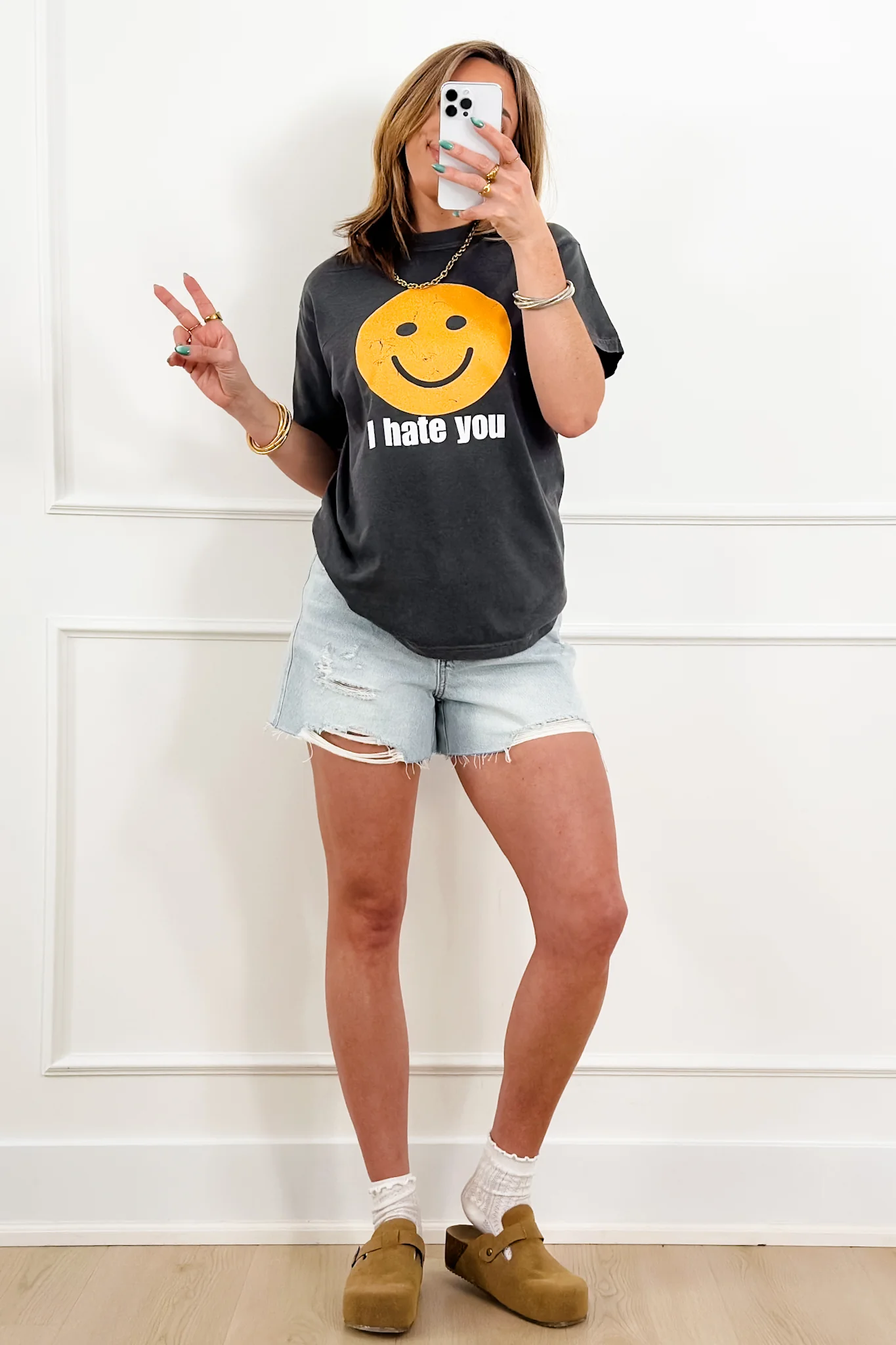 Plus/Reg Short Sleeve "I Hate You, Smiley" Graphic Tee - Image 4