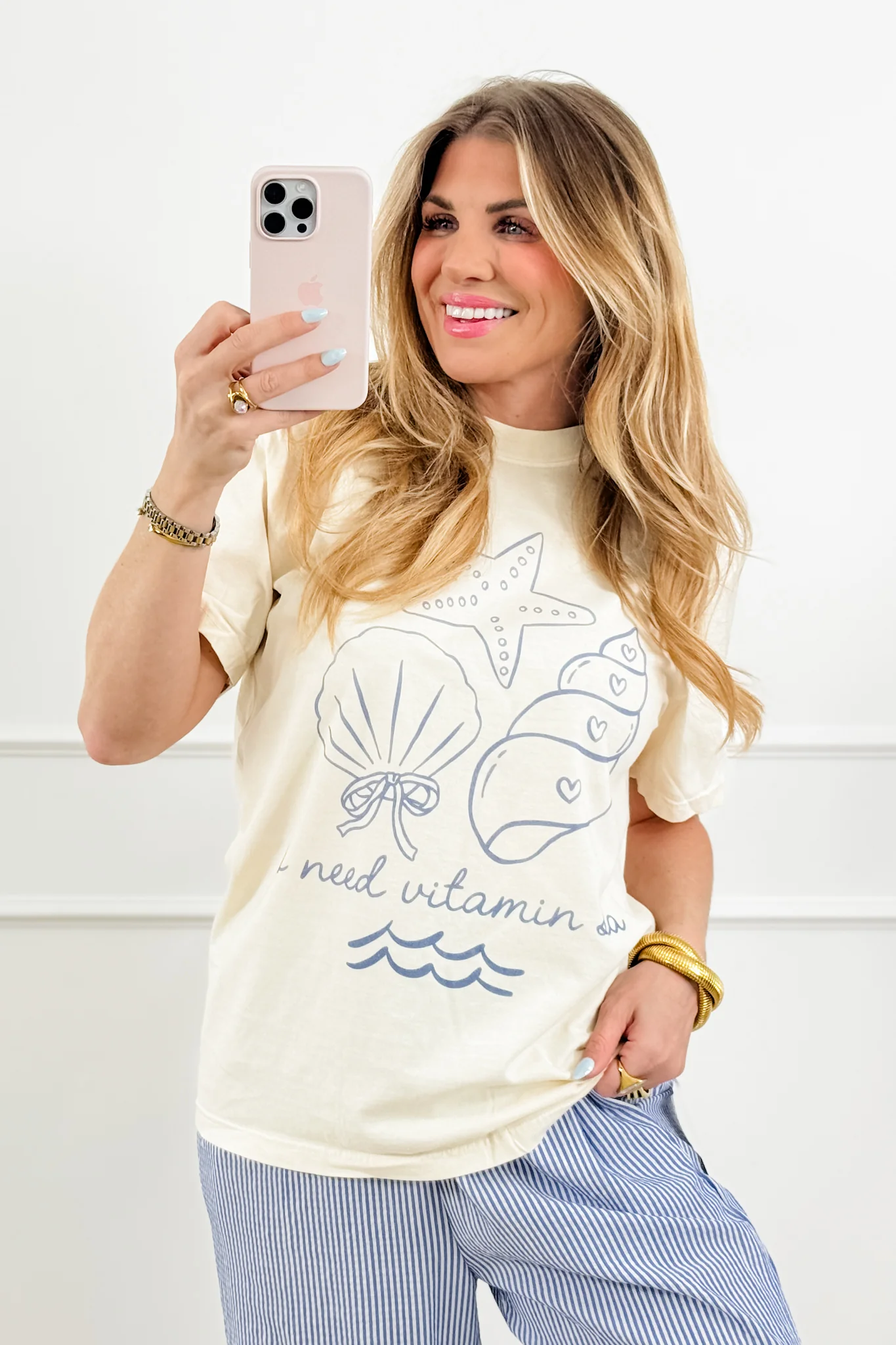 Plus/Reg Short Sleeve "I Need Vitamin Sea" Graphic Tee - Image 2