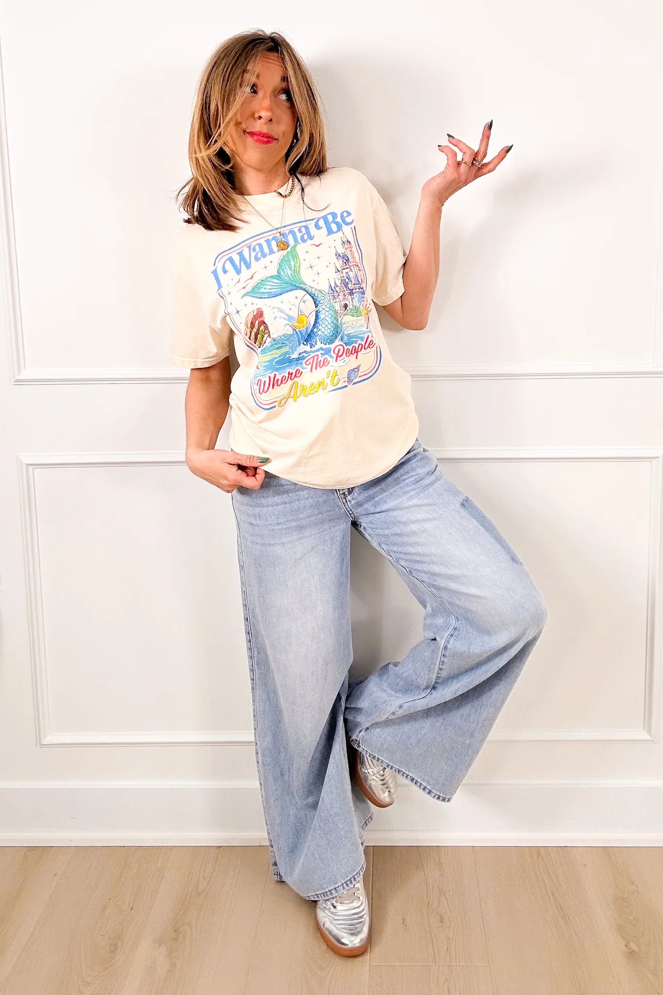Plus/Reg Short Sleeve Ivory "I Wanna Be Where the People Aren't" Graphic Tee - Image 3