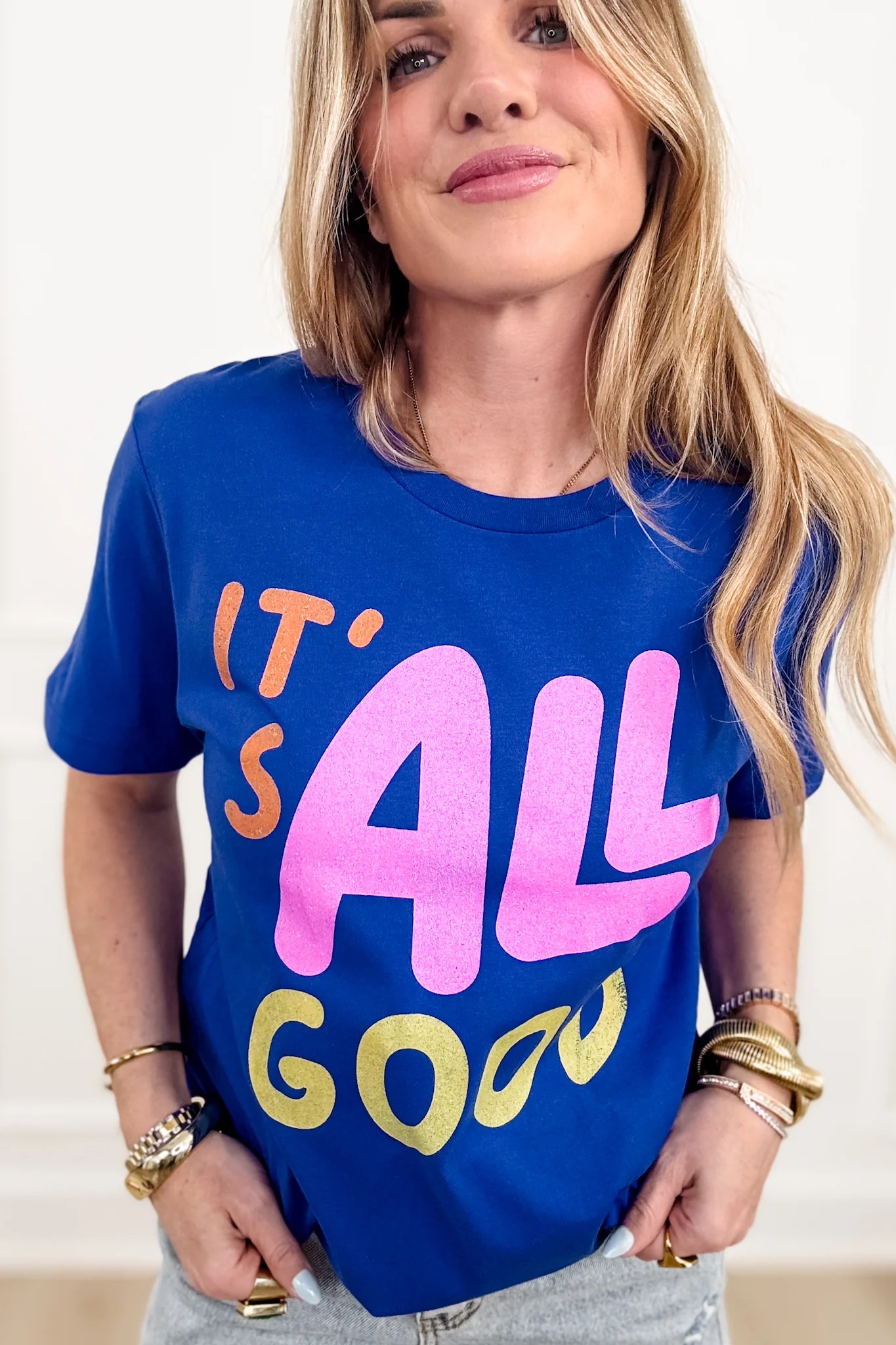 Plus/Reg Short Sleeve "It's All Good" Graphic Tee - Image 2