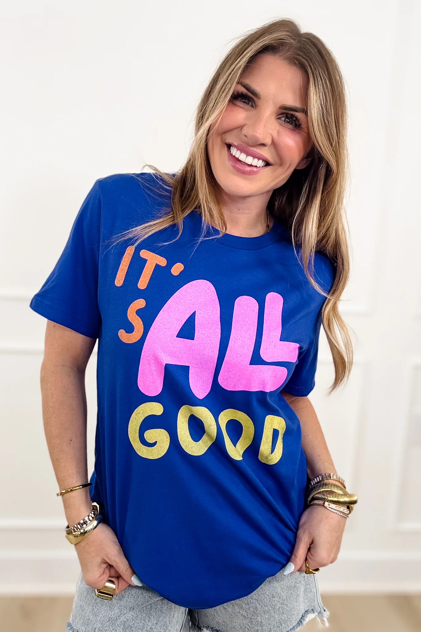 Plus/Reg Short Sleeve "It's All Good" Graphic Tee - Image 3