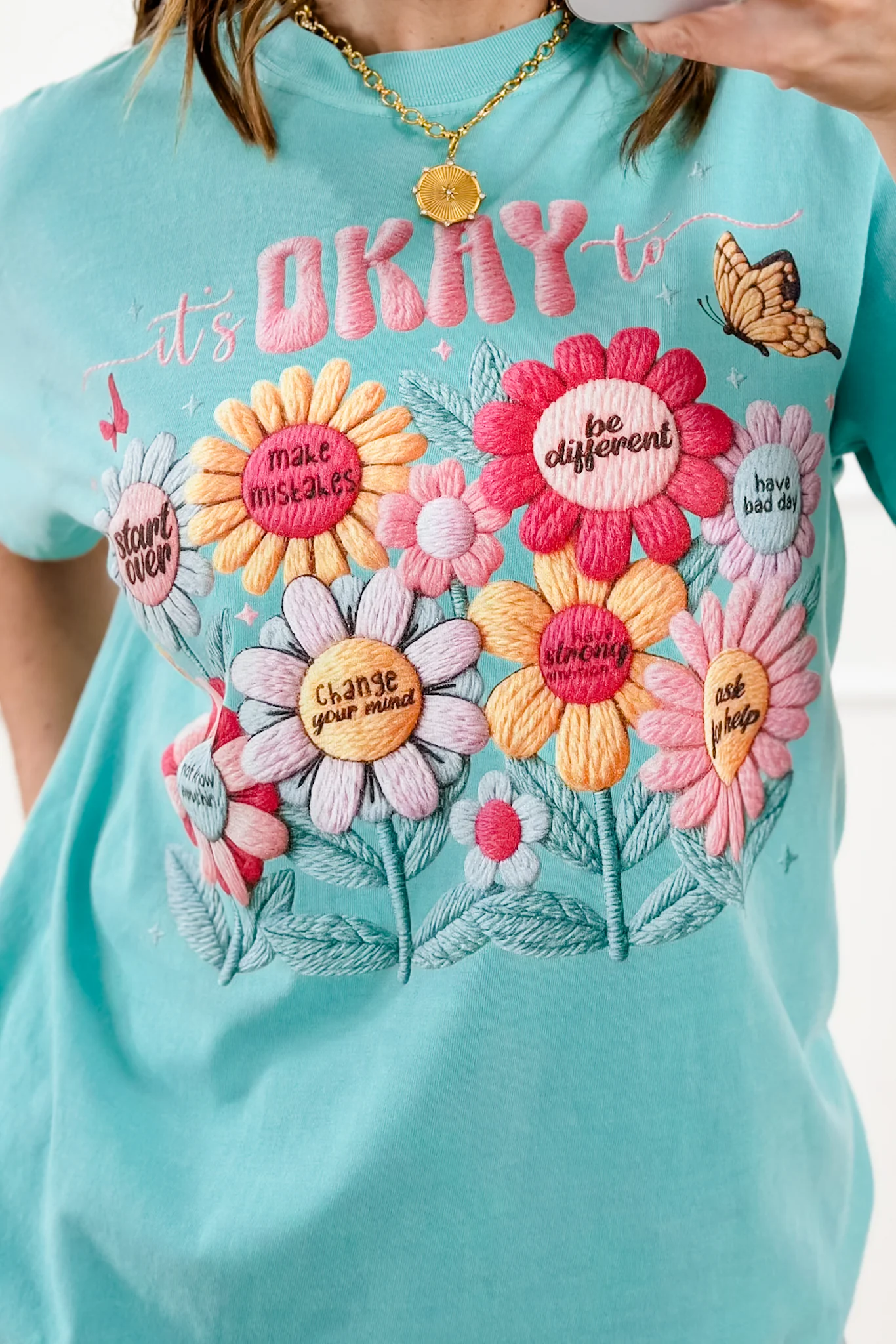 Plus/Reg Short Sleeve "It's Okay To ..." Graphic Tee - Image 2