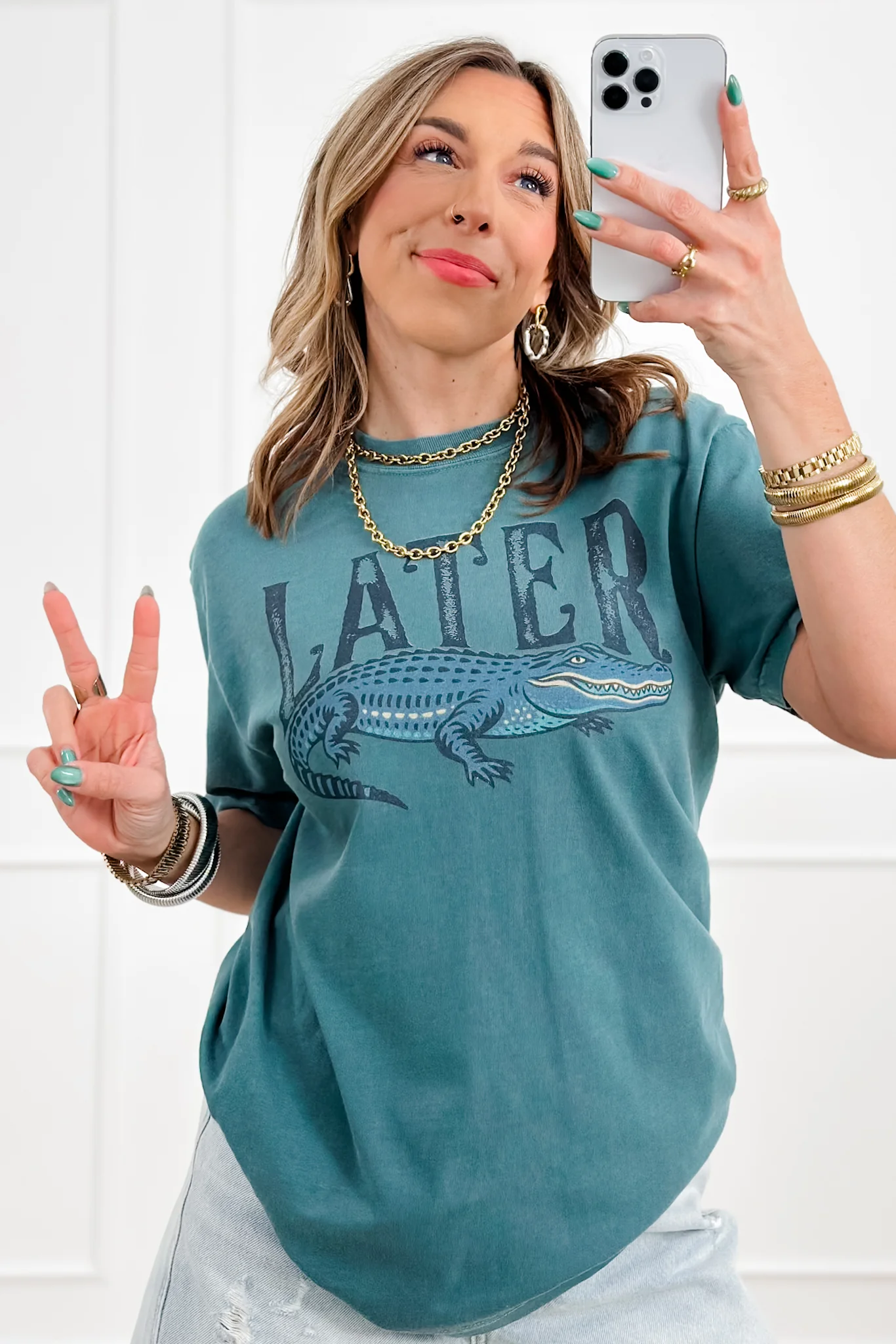Plus/Reg Short Sleeve "Later Gator" Graphic Tee - Image 2