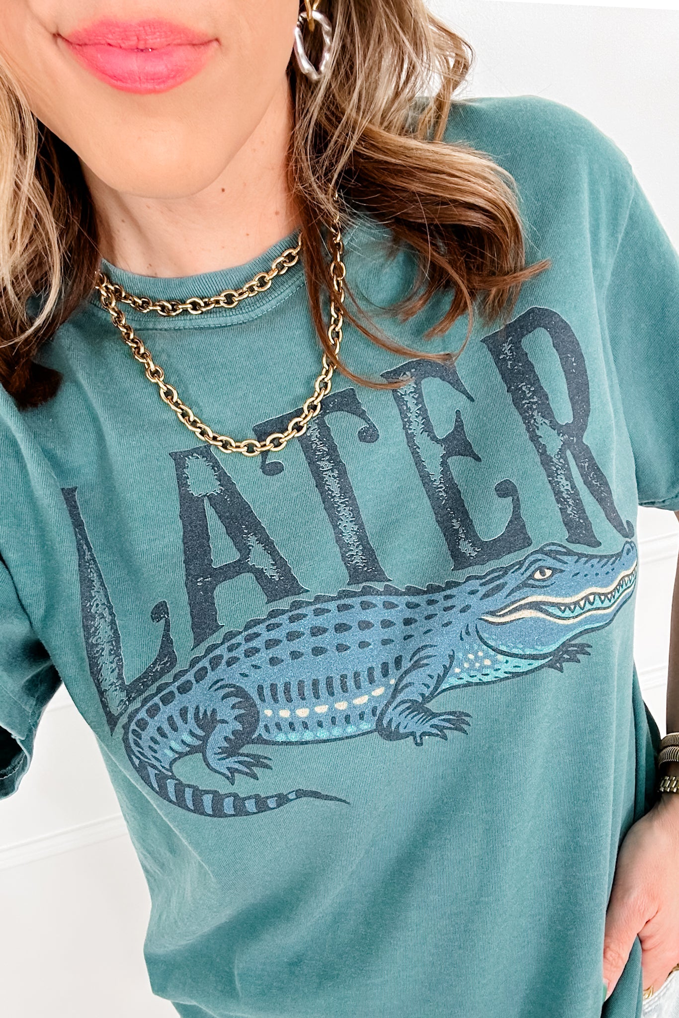 Plus/Reg Short Sleeve "Later Gator" Graphic Tee - Image 4