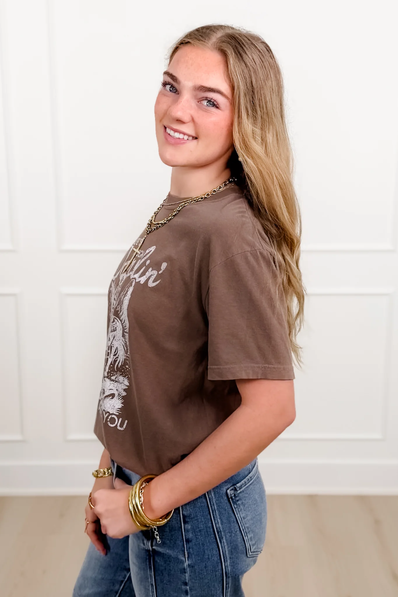 Plus/Reg Short Sleeve "Life's Tough Darlin'" Graphic Tee - Image 3
